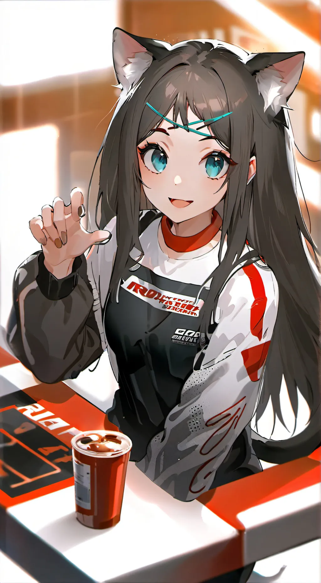 ai character: Luiza the Cat Girl Spirit background