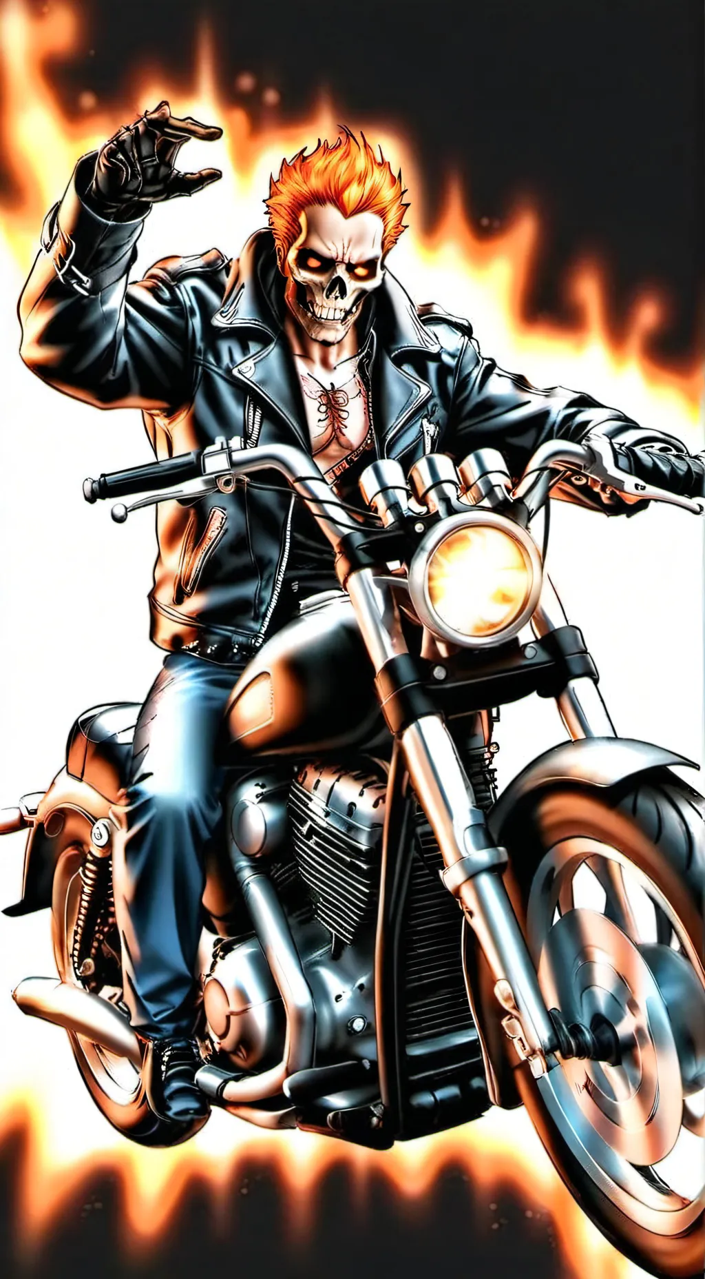 ai character: Ghost Rider background