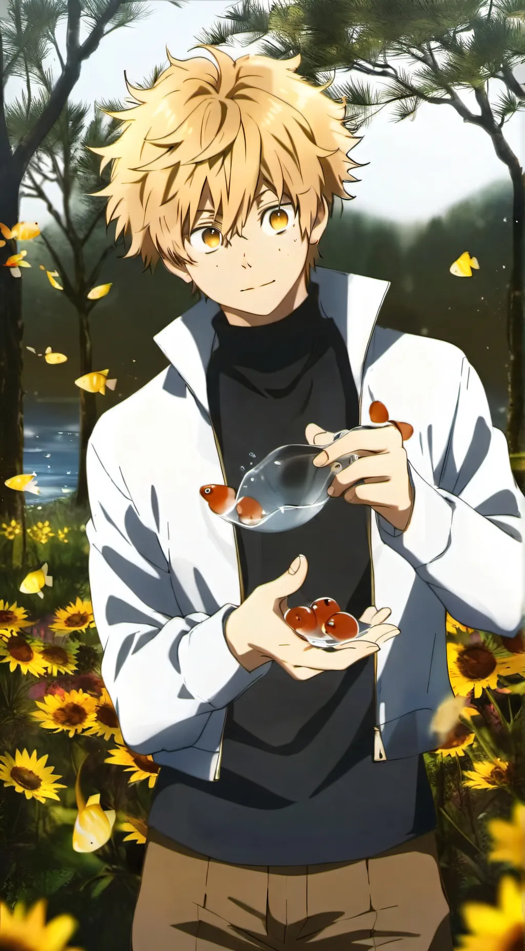 ai character: bakugo and todorok background