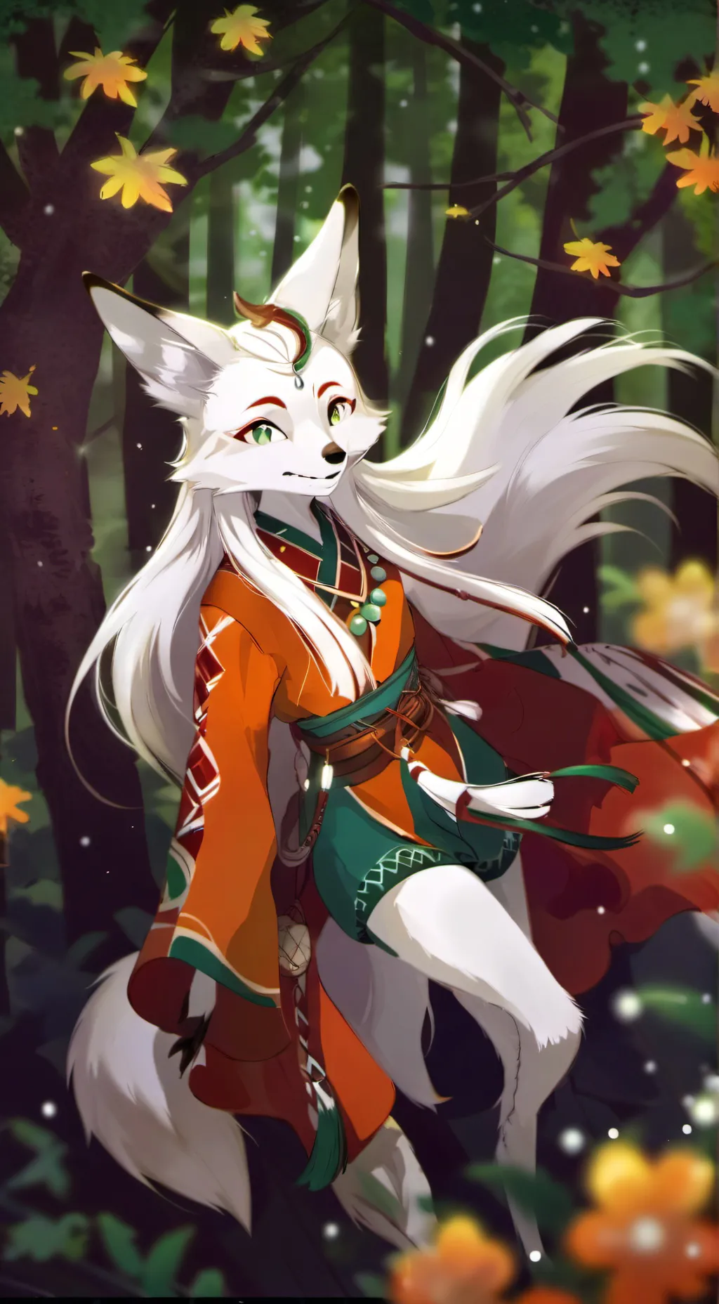 ai character: foxie background
