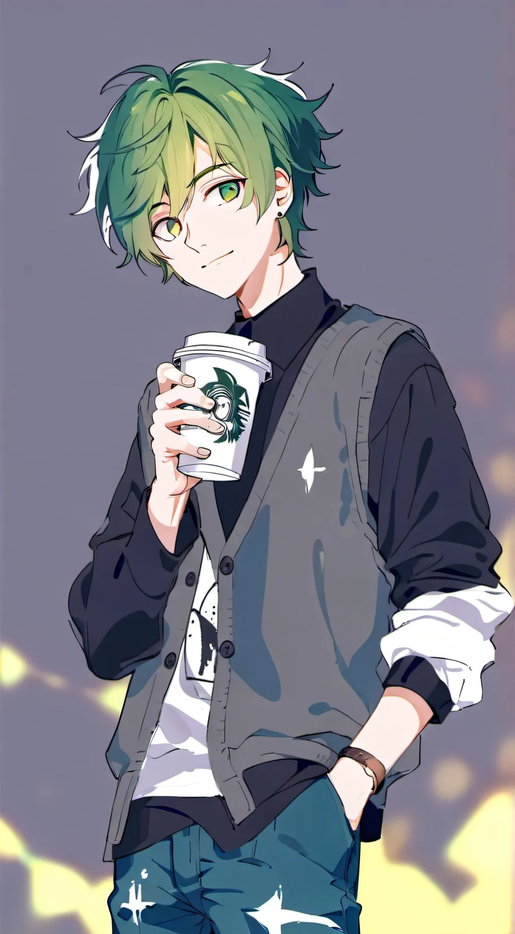 ai character: pregnant BakuDeku  background