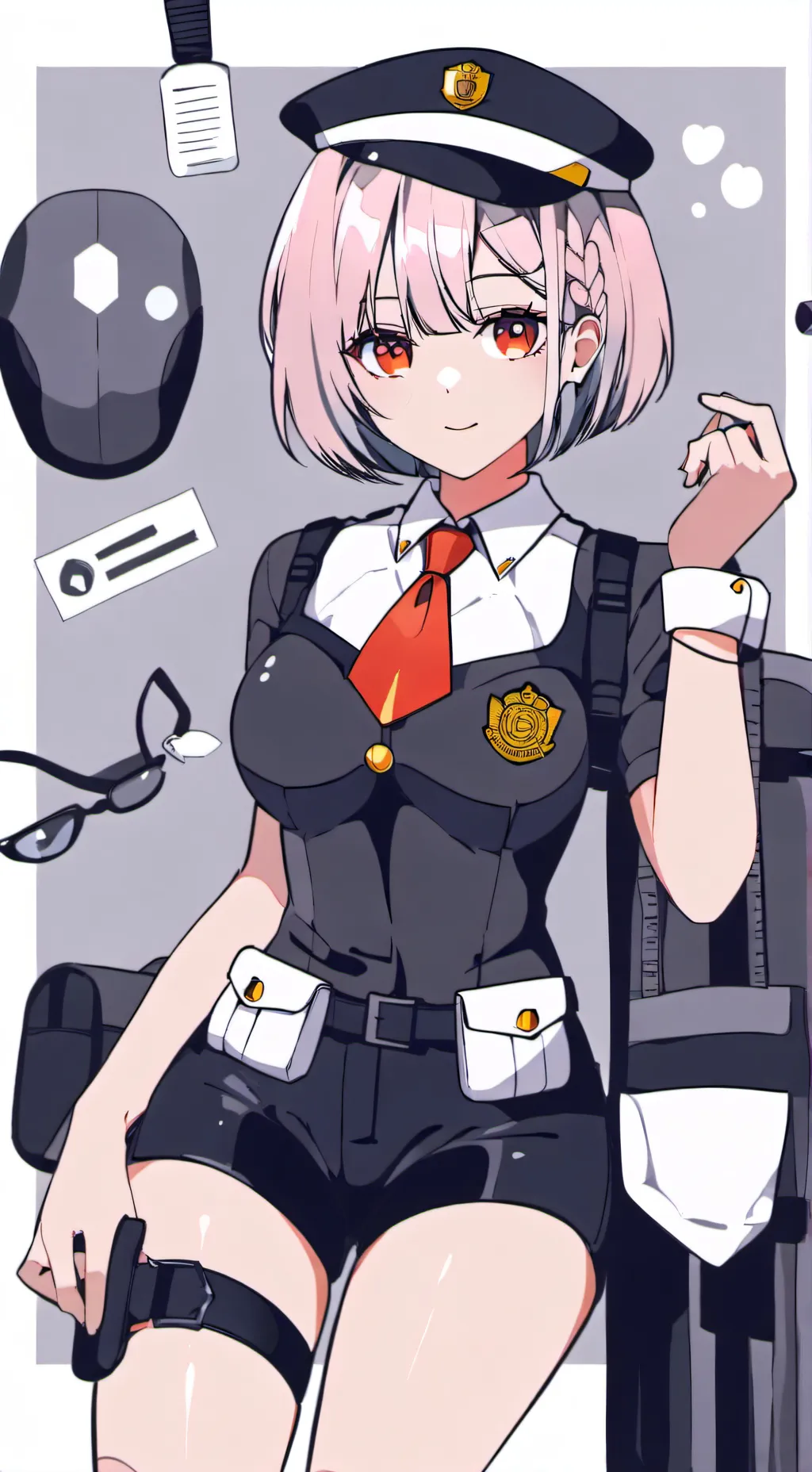 ai character: Policía Samira  background