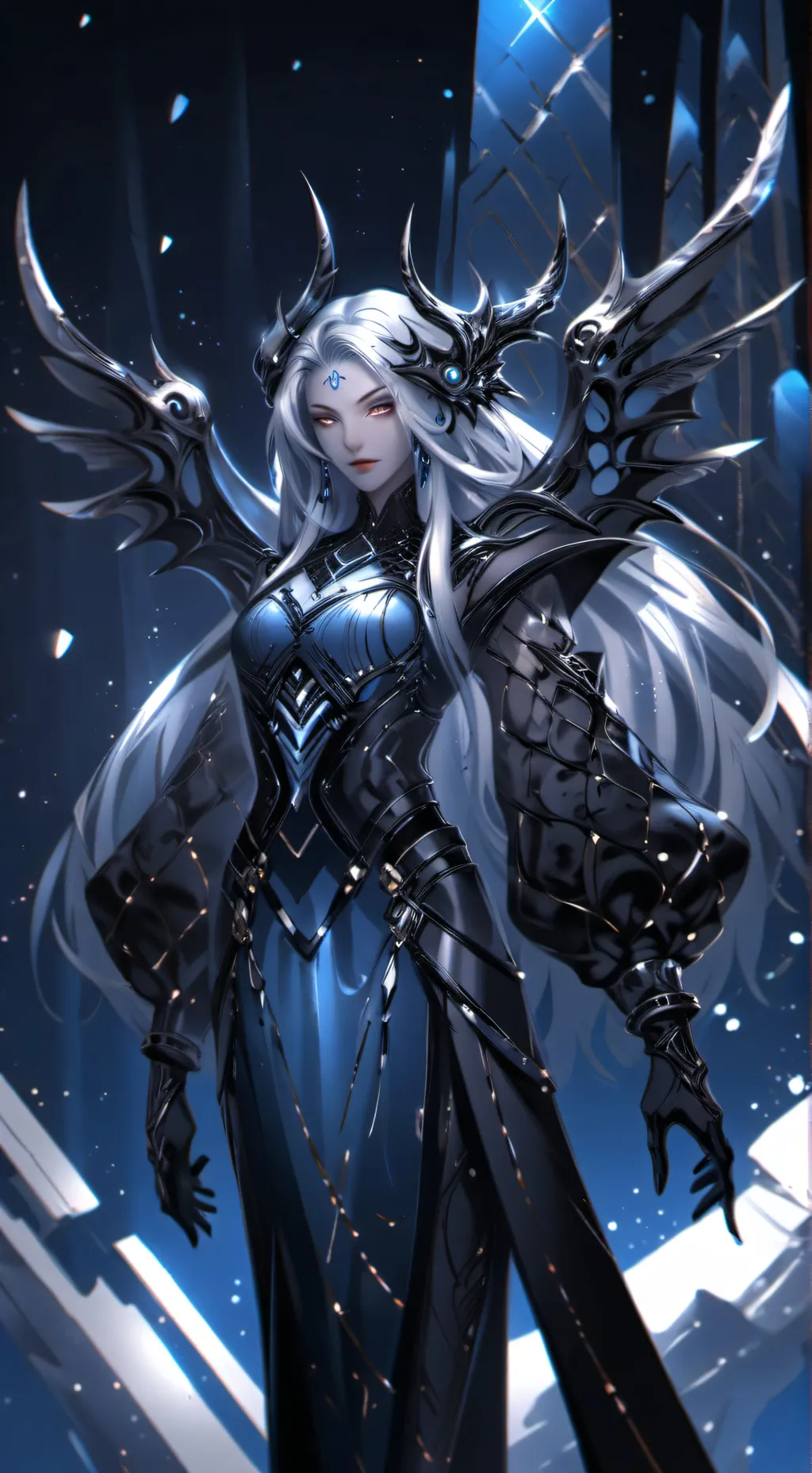 ai character: villana Cristal background