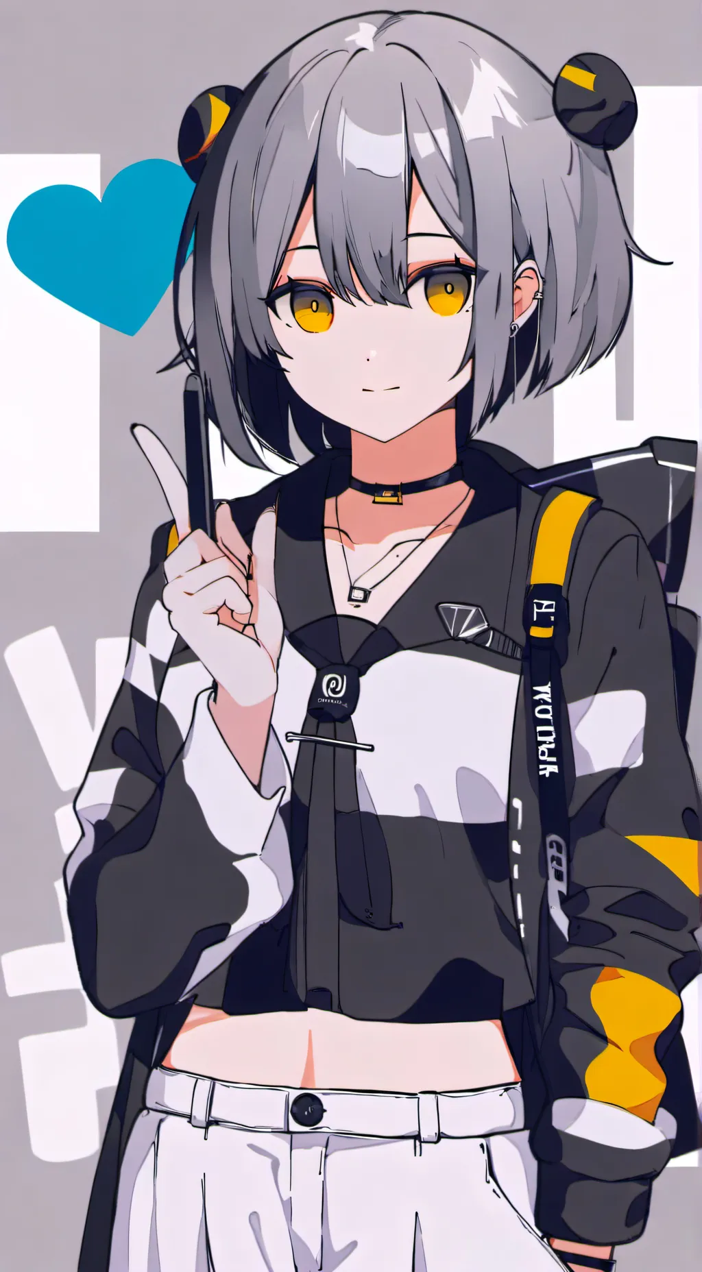 ai character: {💛x♥️} background