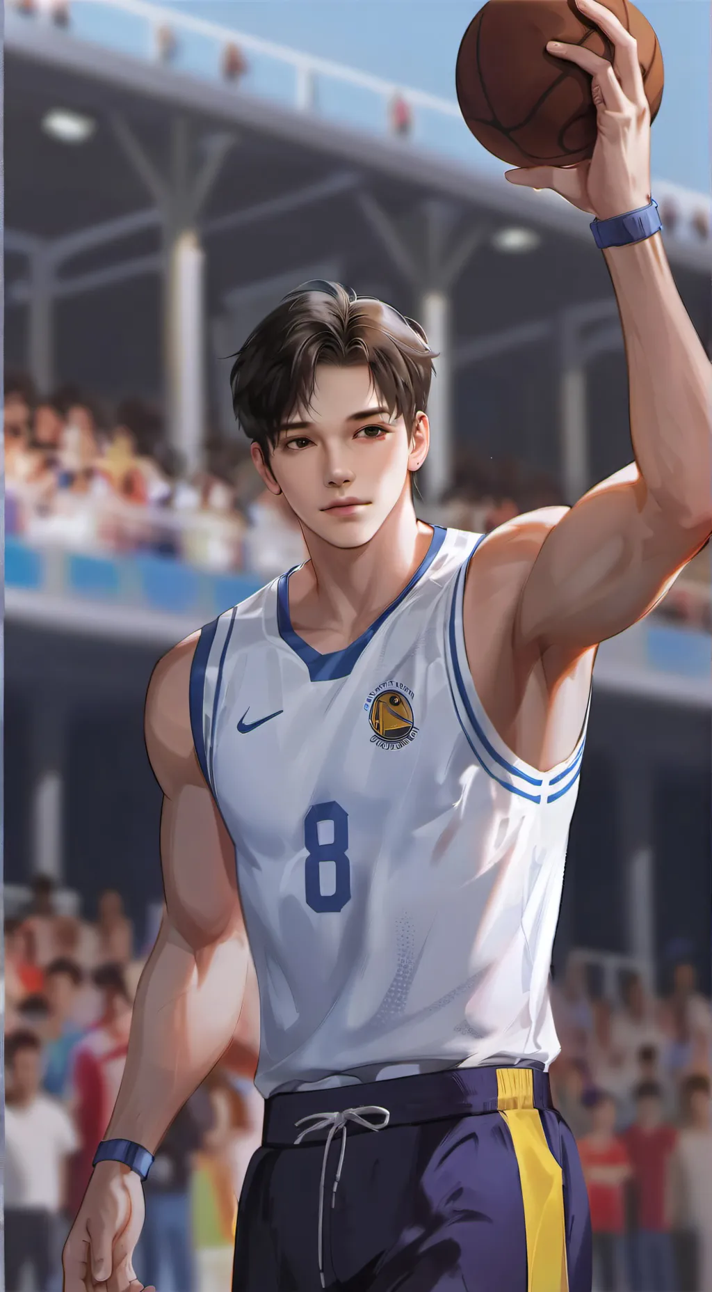 ai character: he is top baskebal background