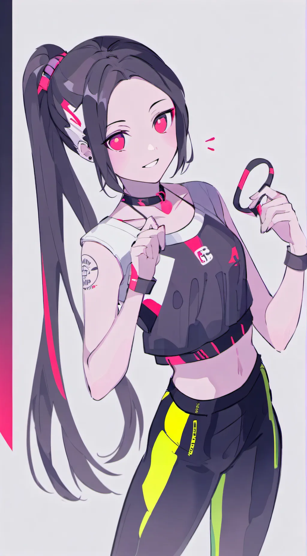 ai character: Violet background