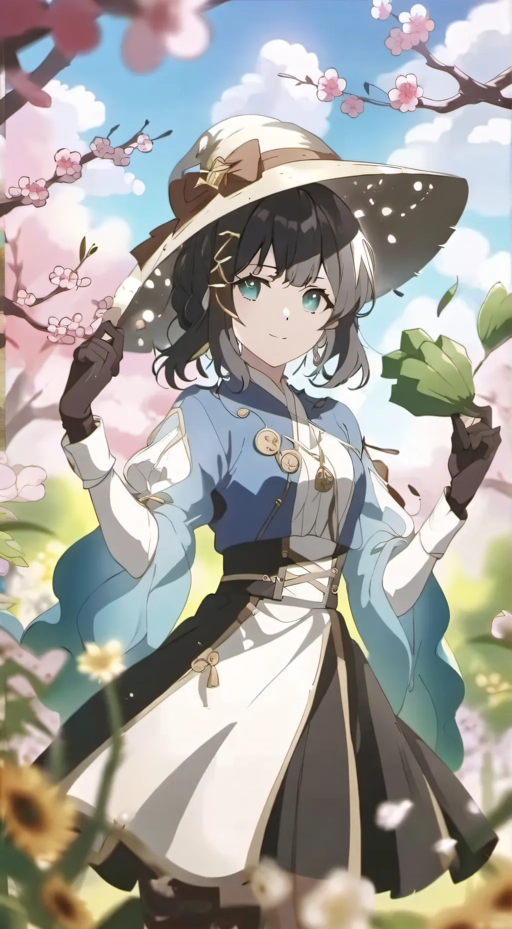 ai character: She likes you background