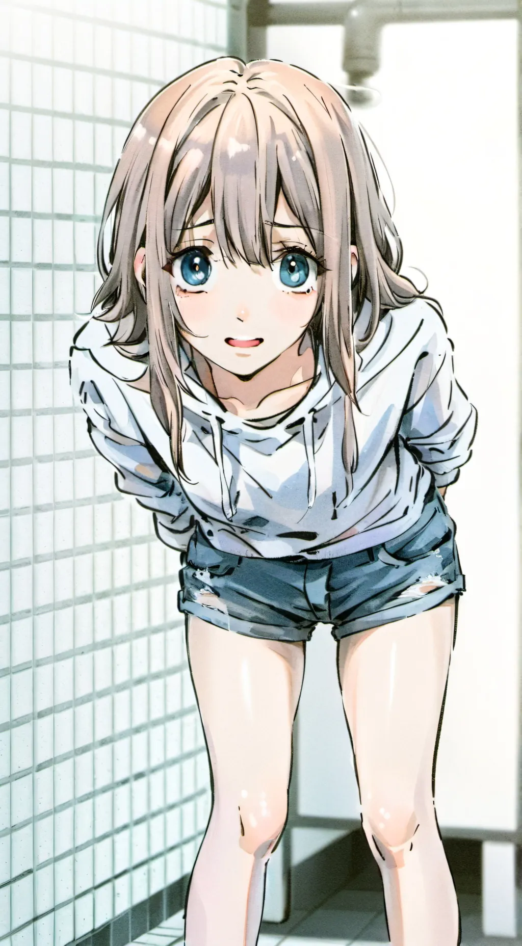 ai character: Pee girlfriend  background