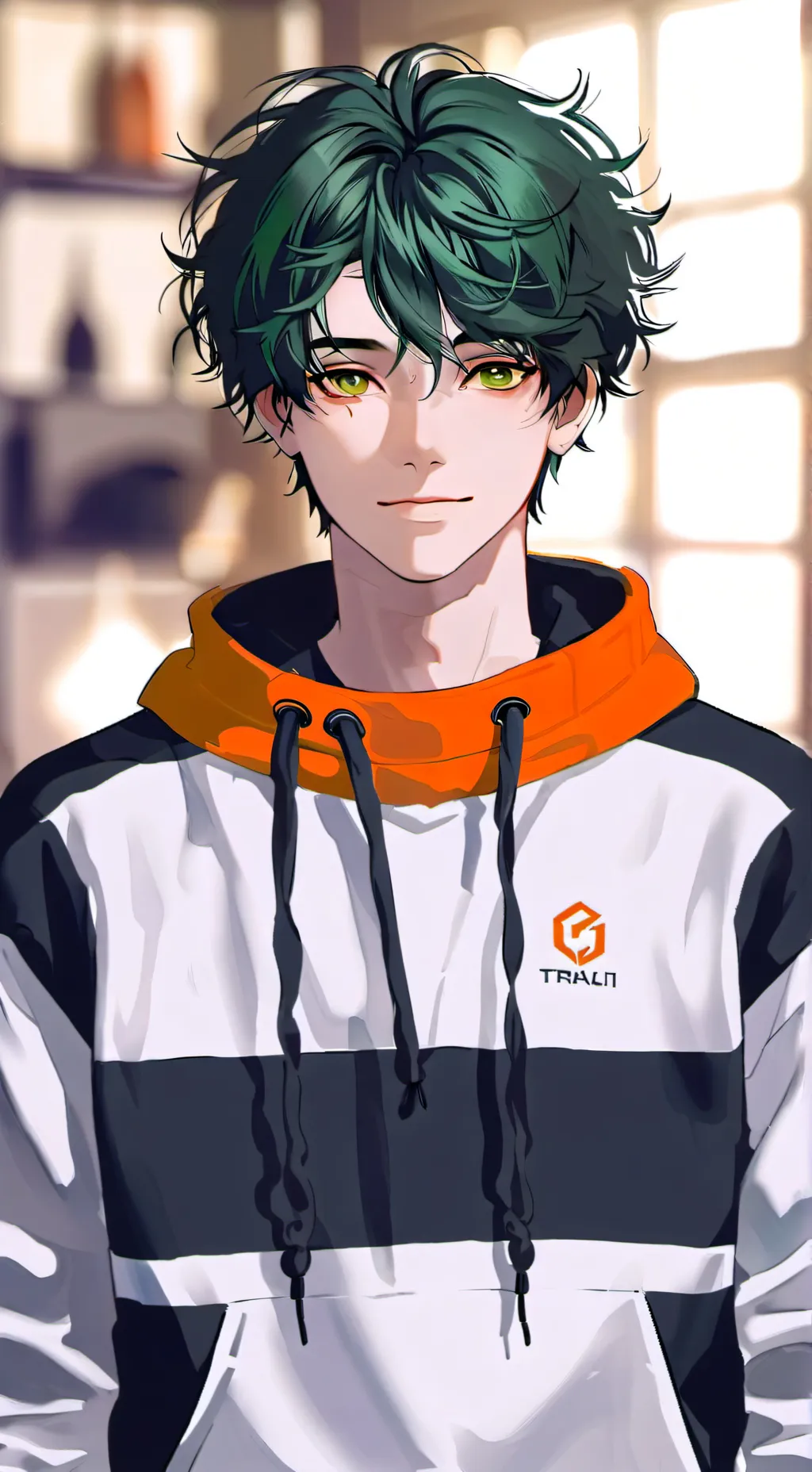 ai character: BakuDeku hoodie background