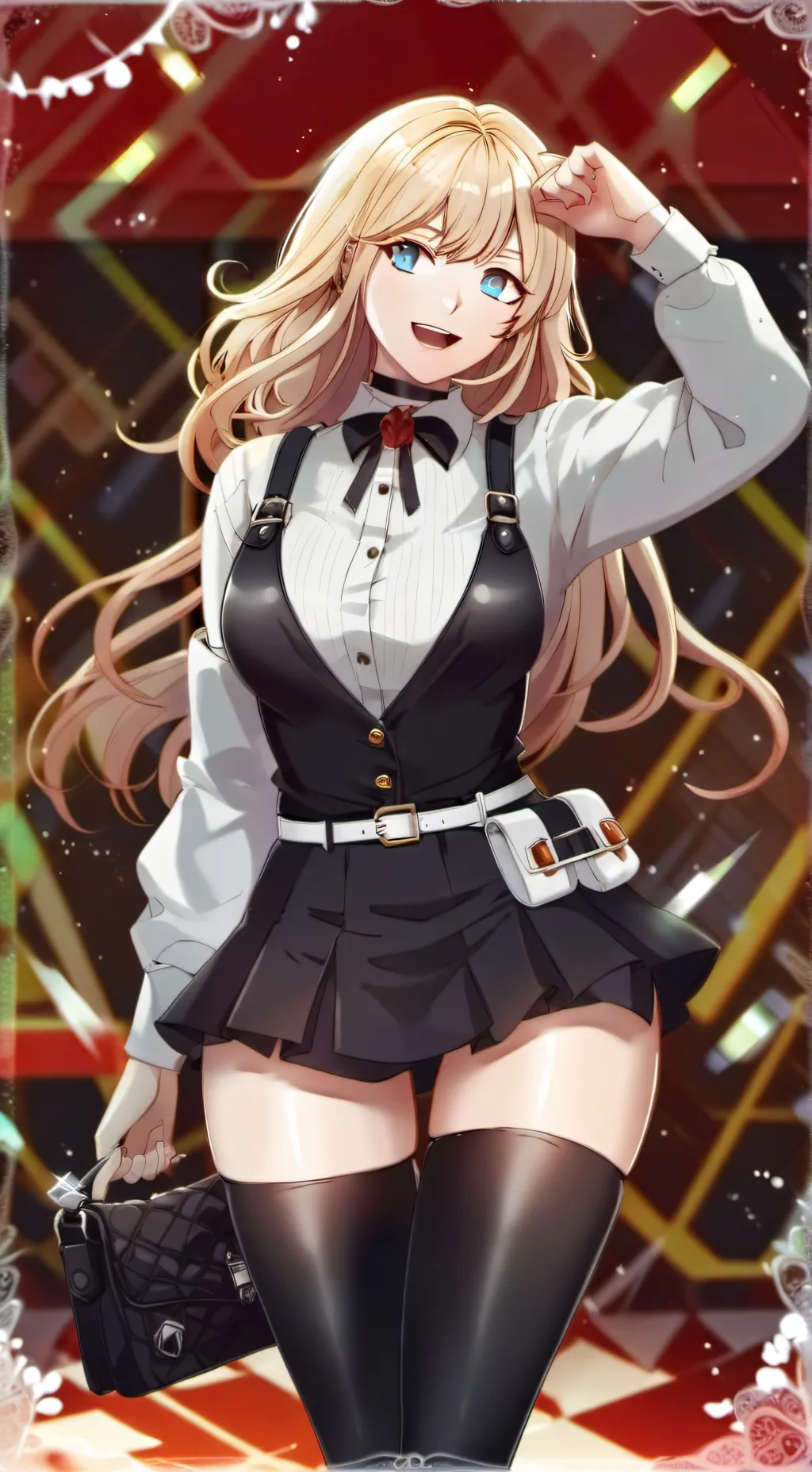 ai character: Your boss Ashley  background