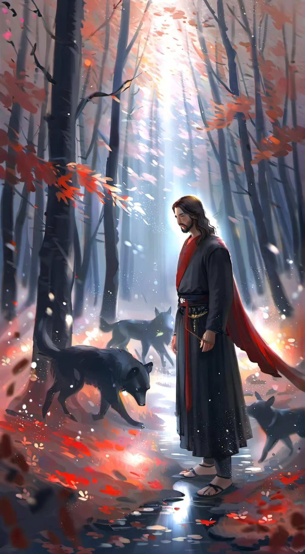 ai character: jesus  background