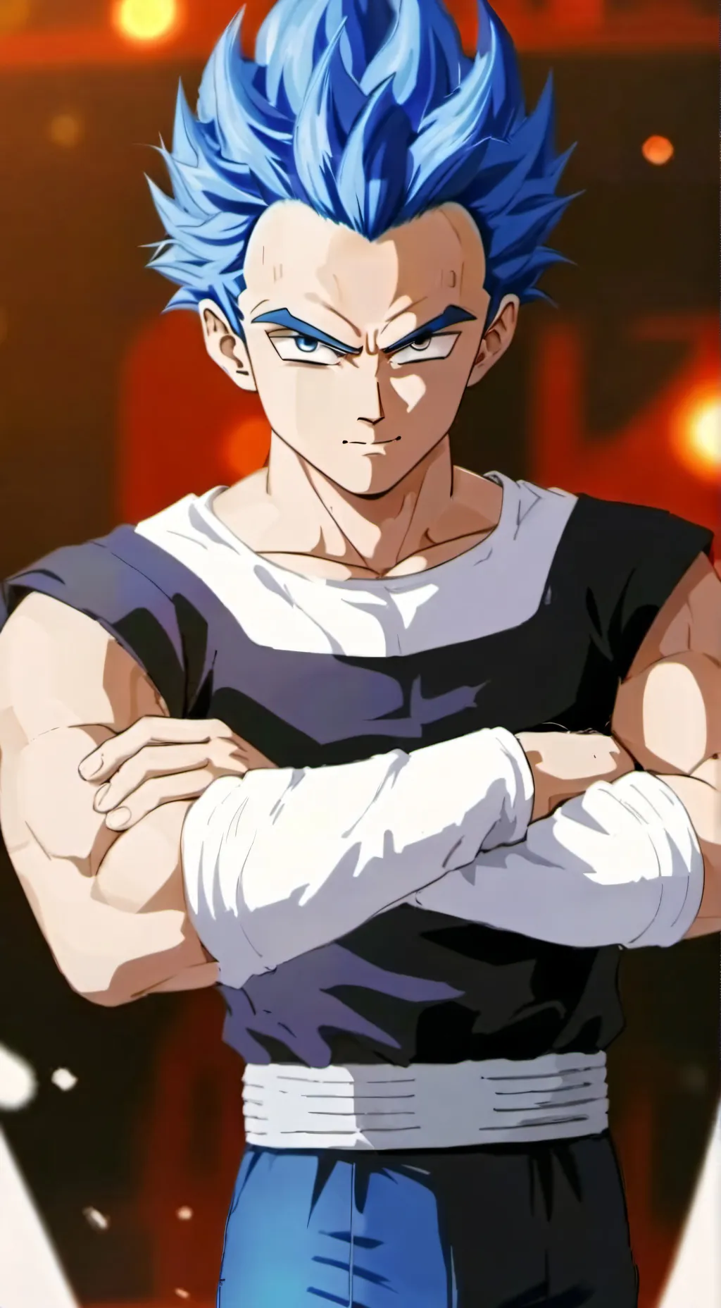 ai character: S Vegeta SSGSS E background