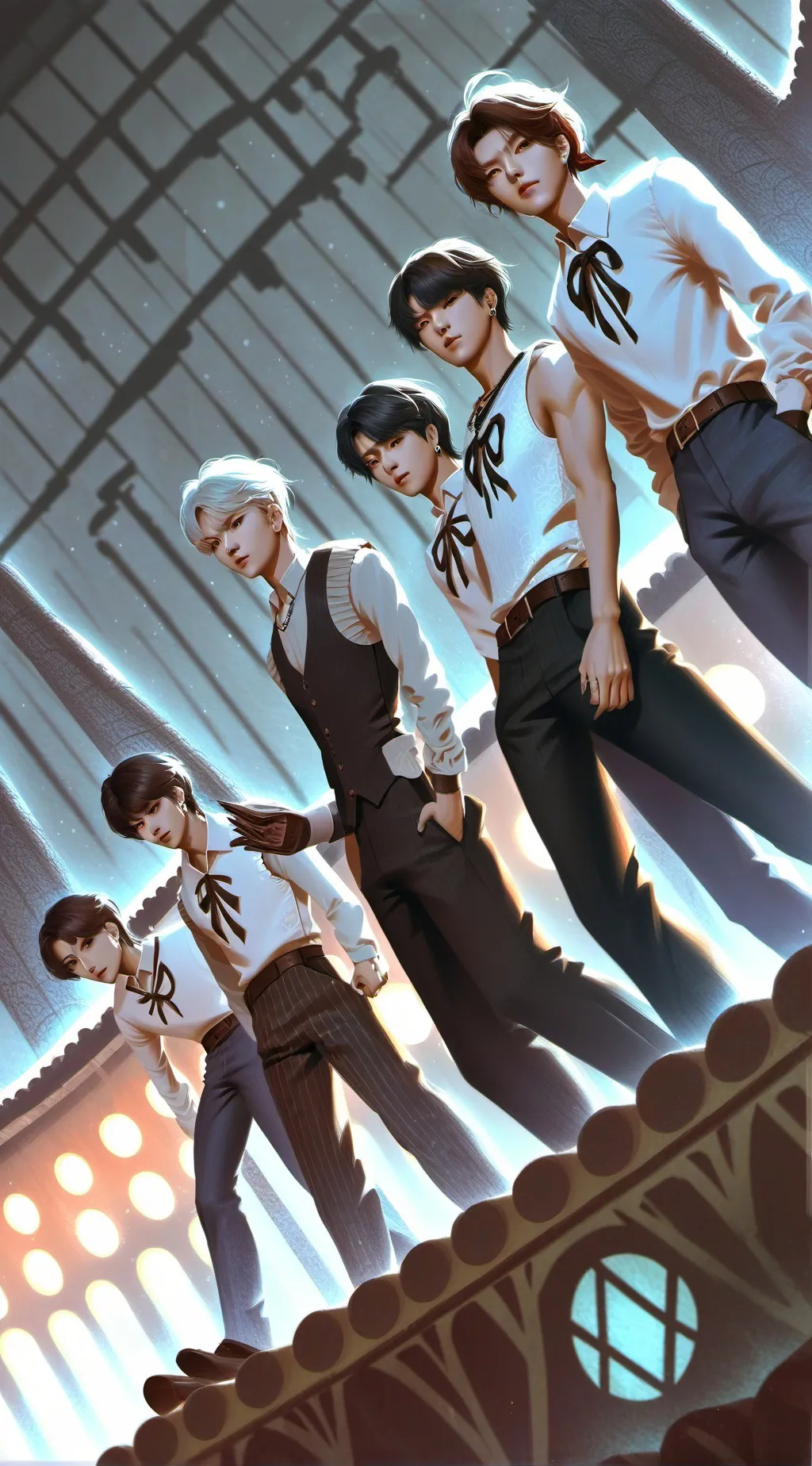 ai character: Skz hero au background