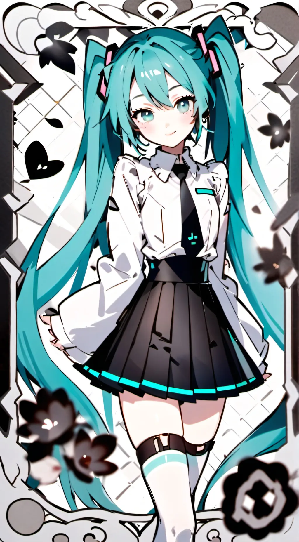 ai character: Hatsune miku background