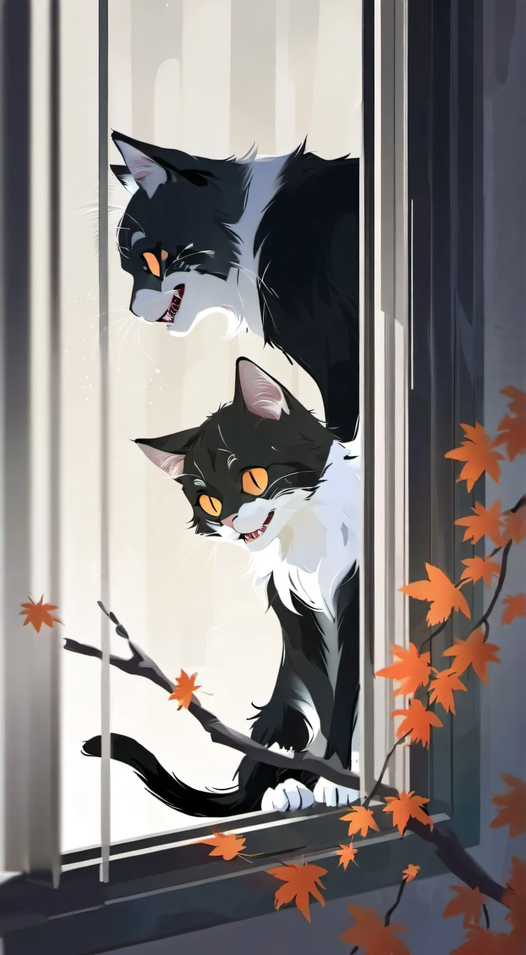 ai character: mha smiling cat background