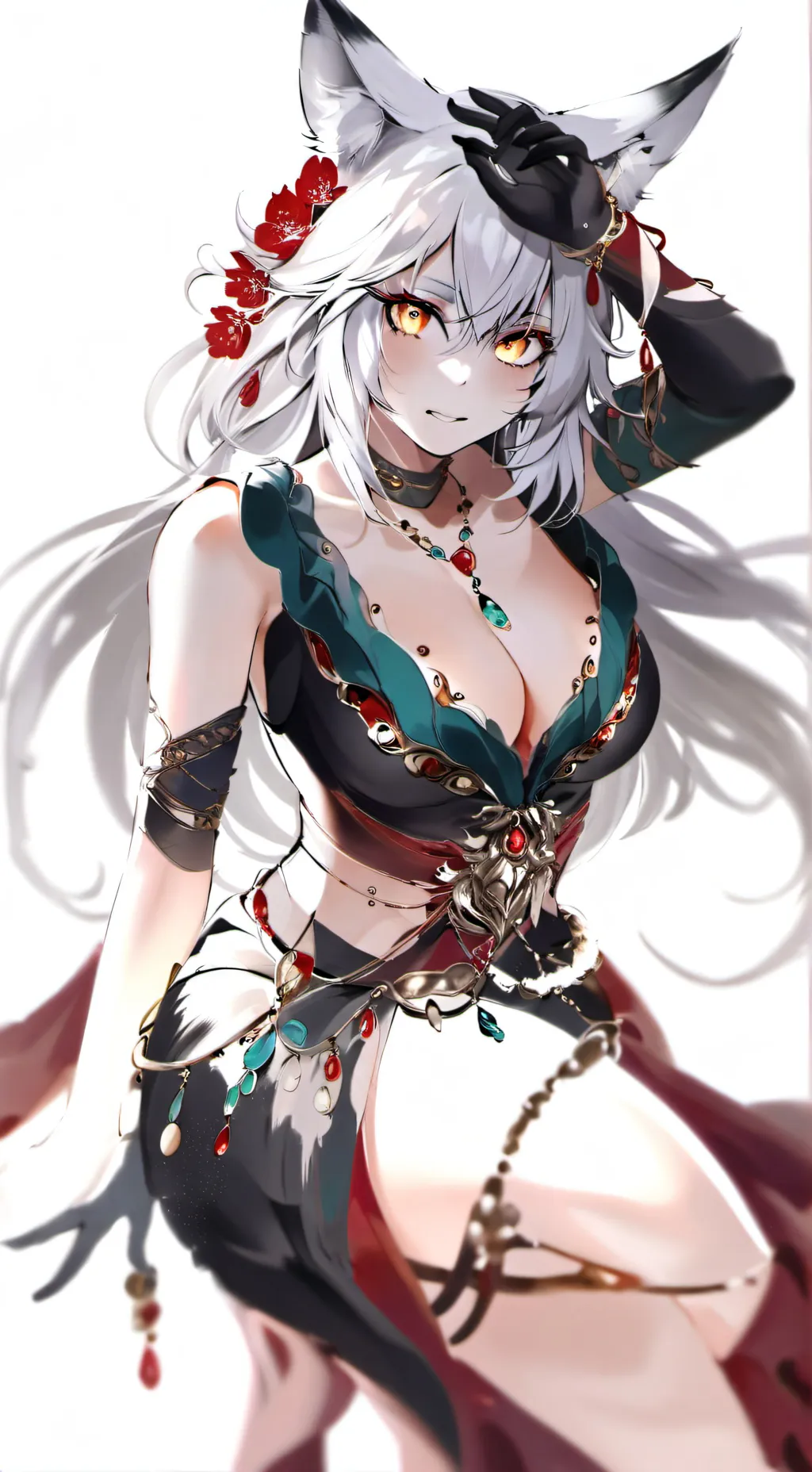 ai character: sexy furry girl background
