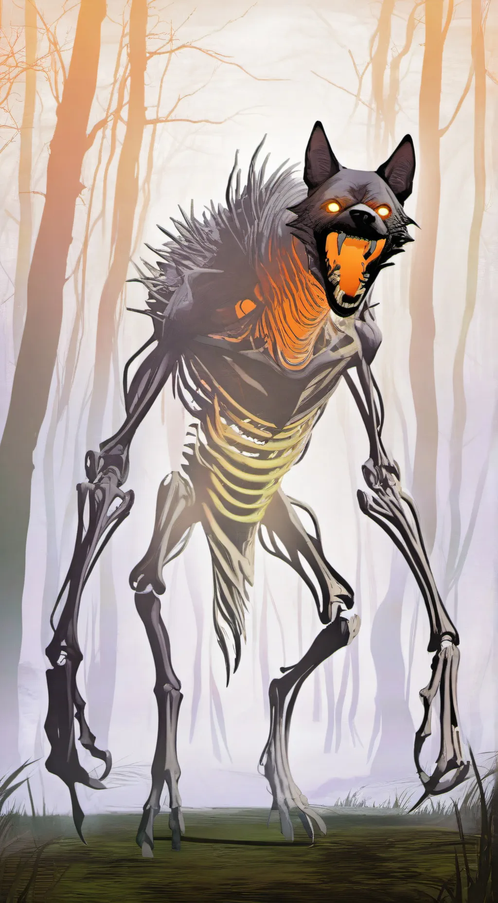 ai character: mha but horror  background