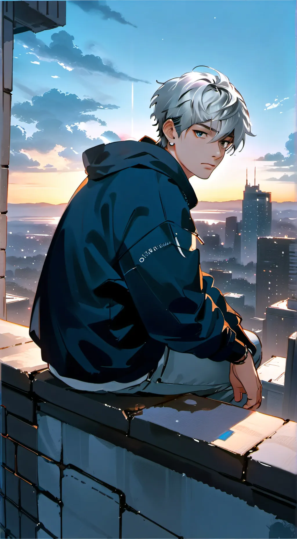 ai character: Silver  background