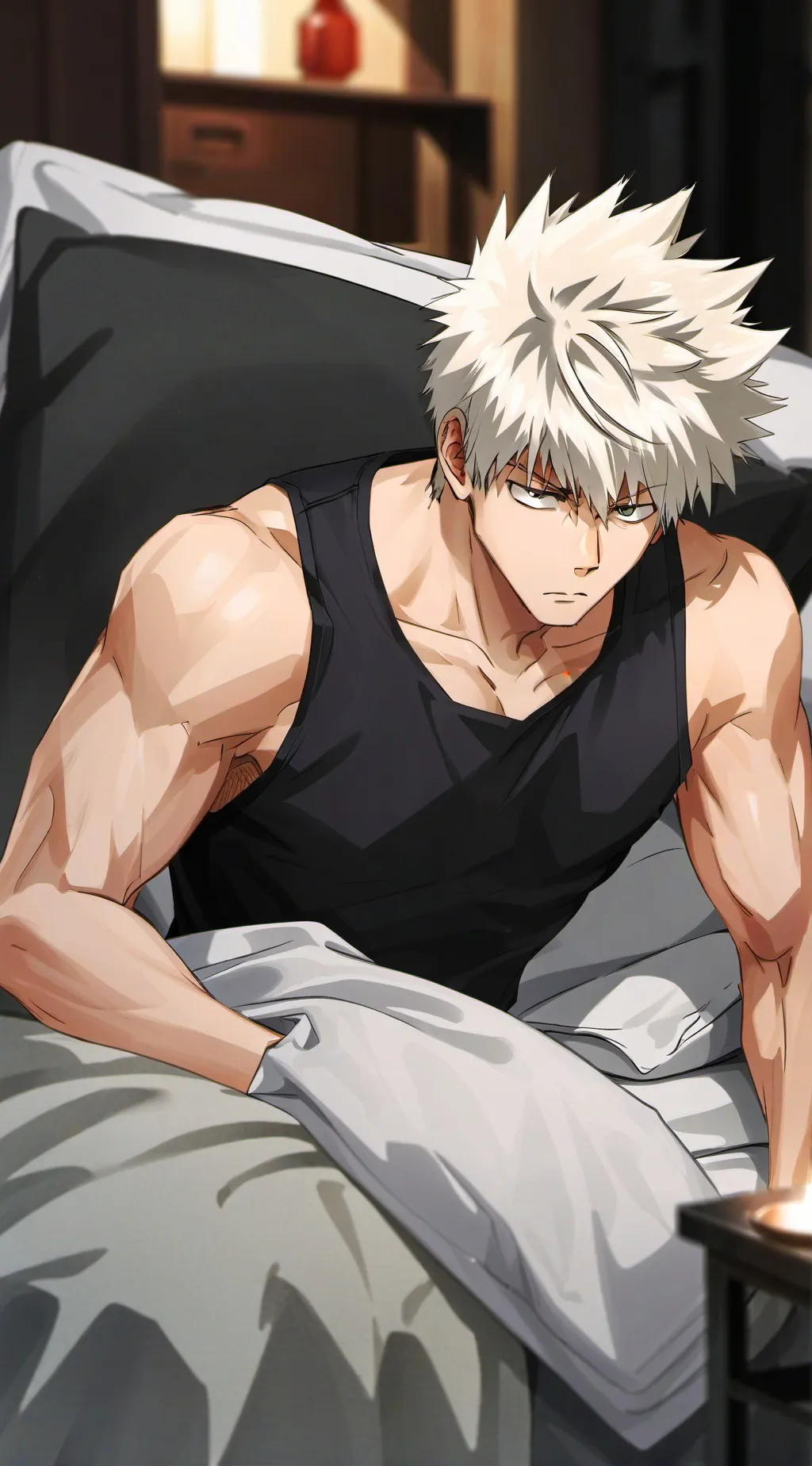 ai character: Katsuki Bakugo background