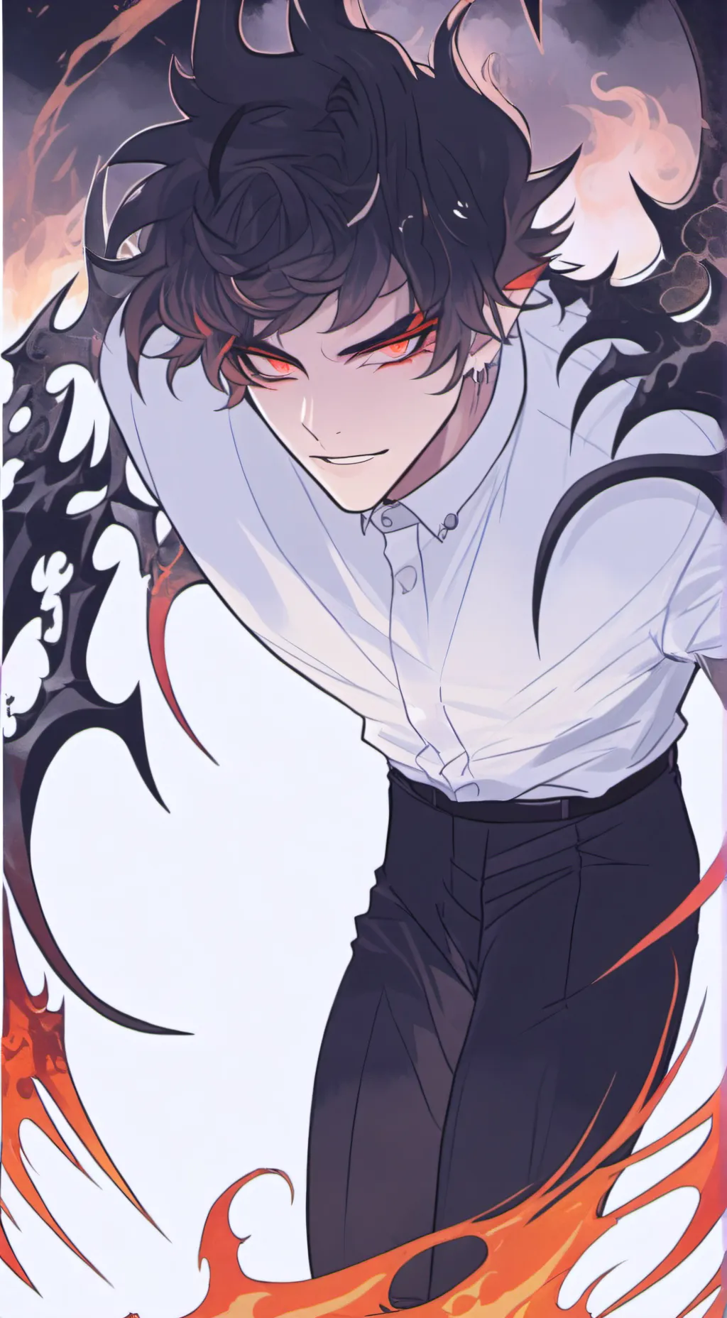 ai character: heaven and hell background