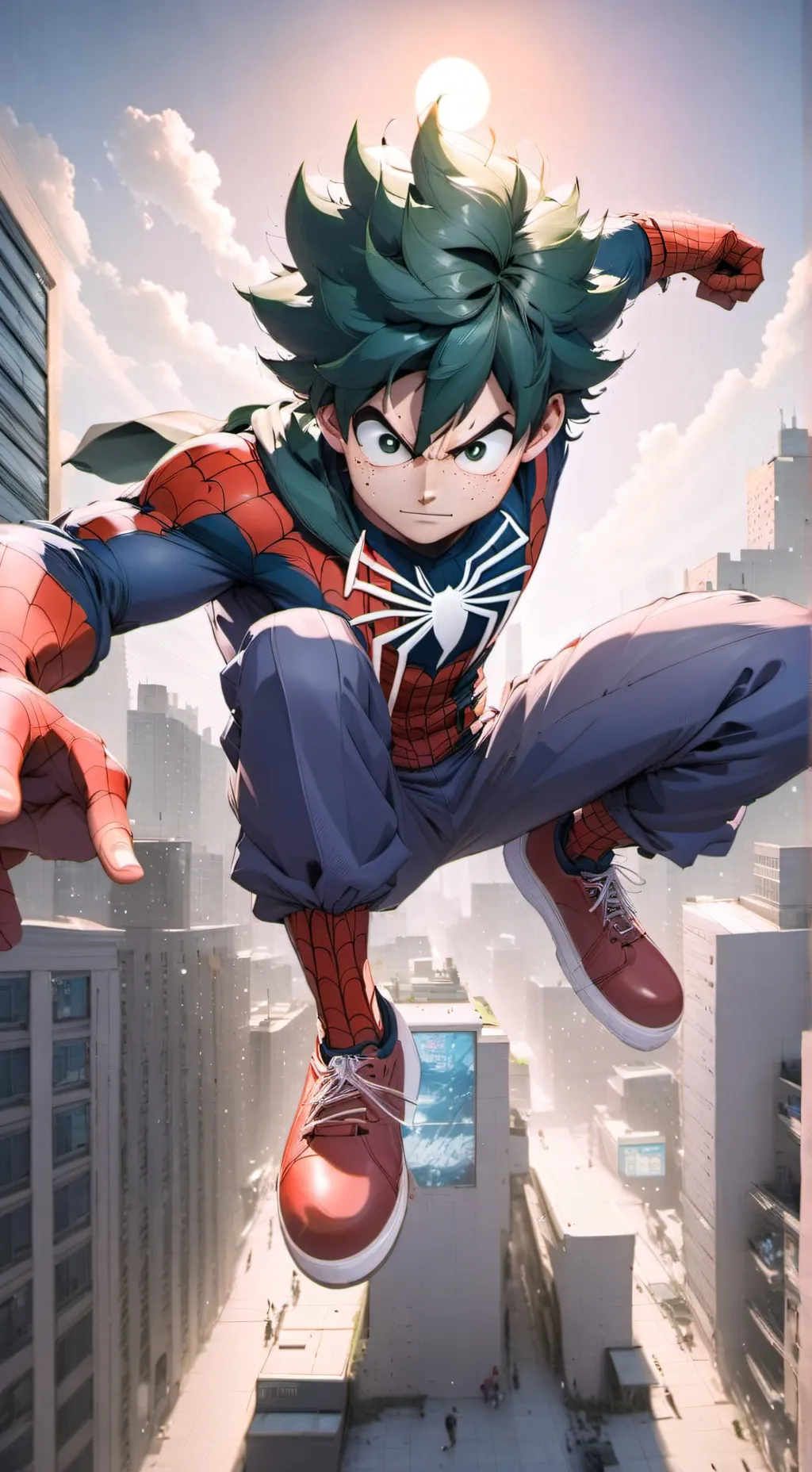 ai character: (mha) Spideydeku  background