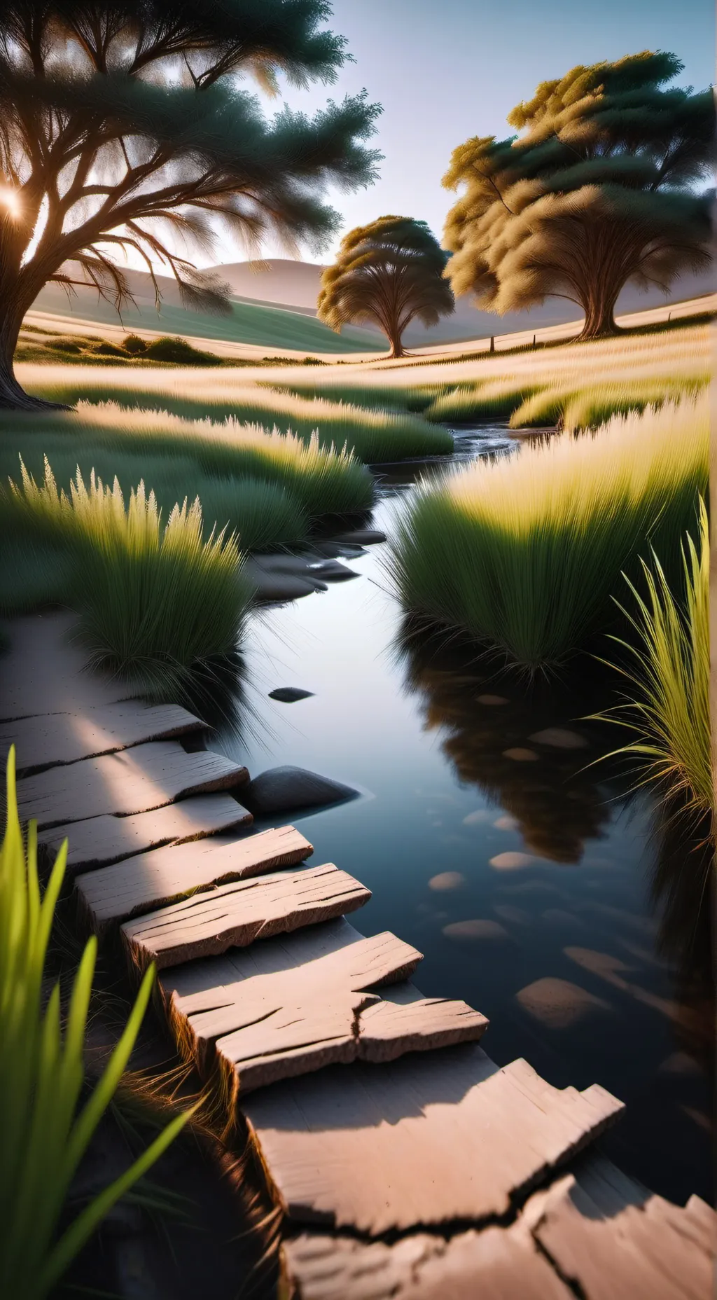 ai character: Grass background