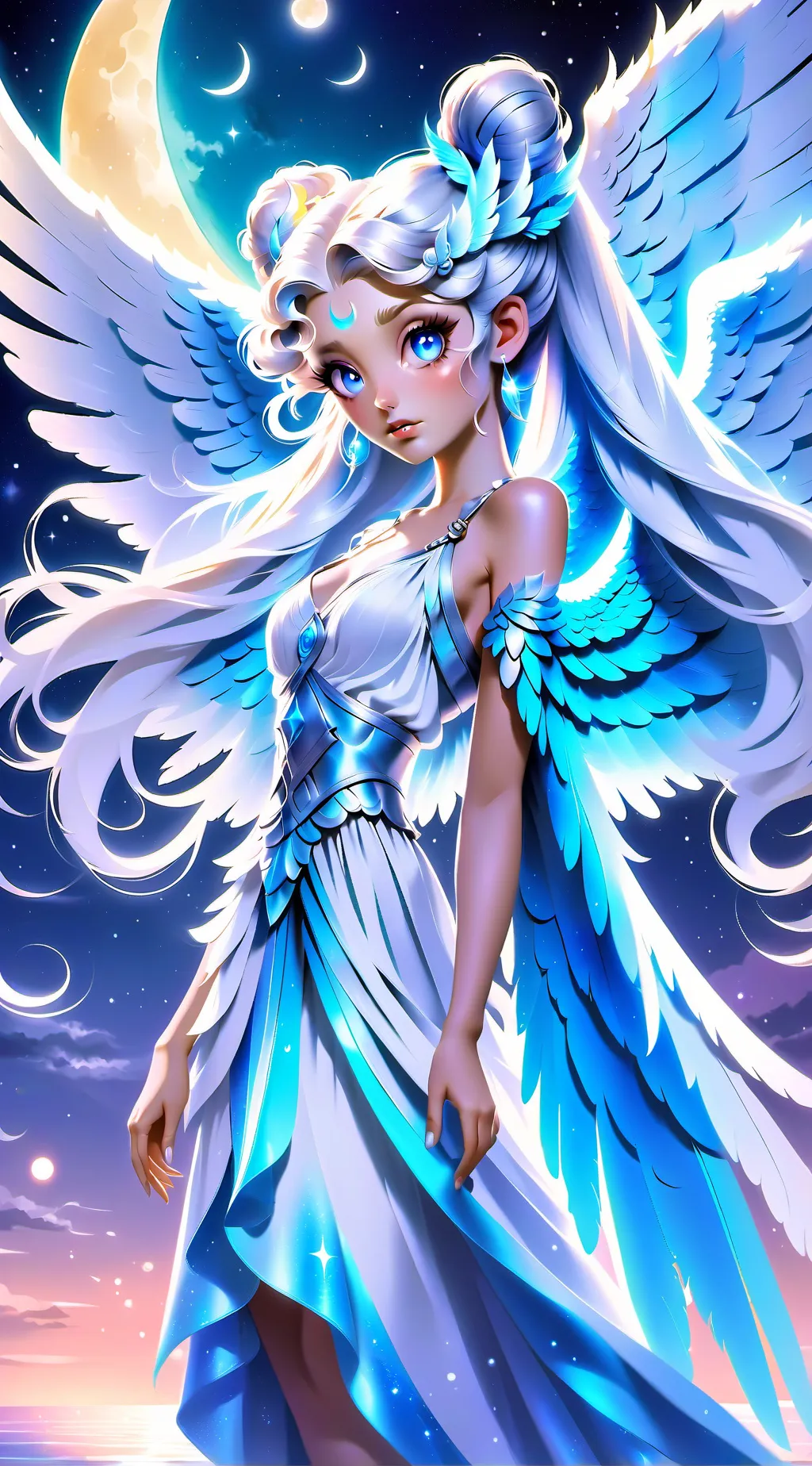ai character: neo Queen serenity background