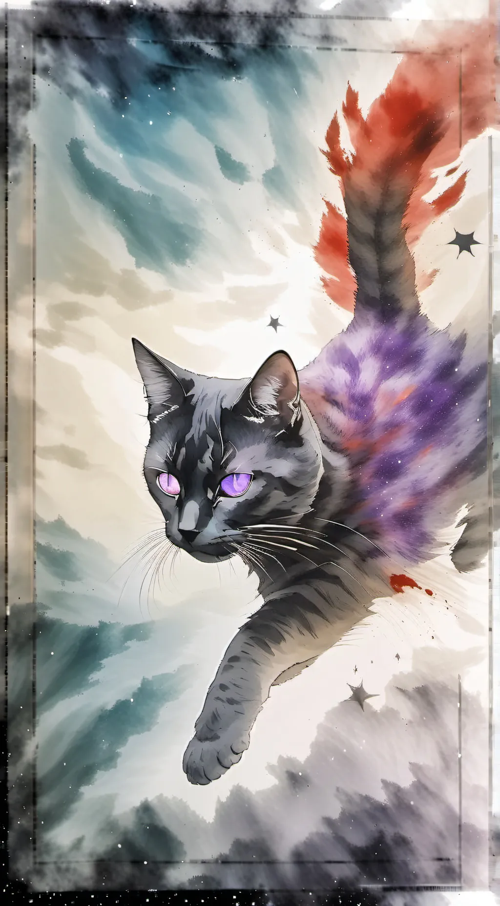 ai character: insane cat background