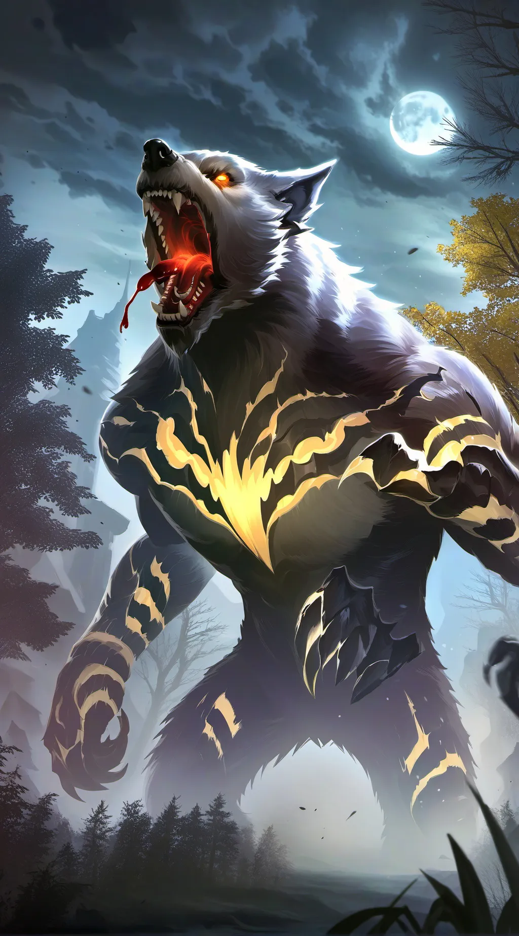 ai character: werewolf michael  background