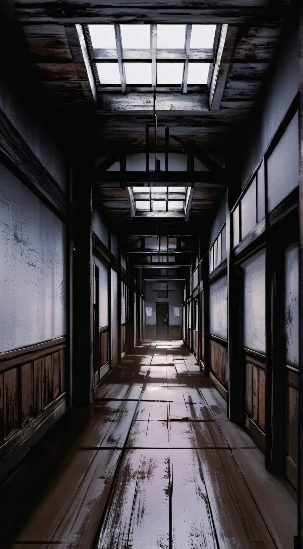 ai character: Horror school  background