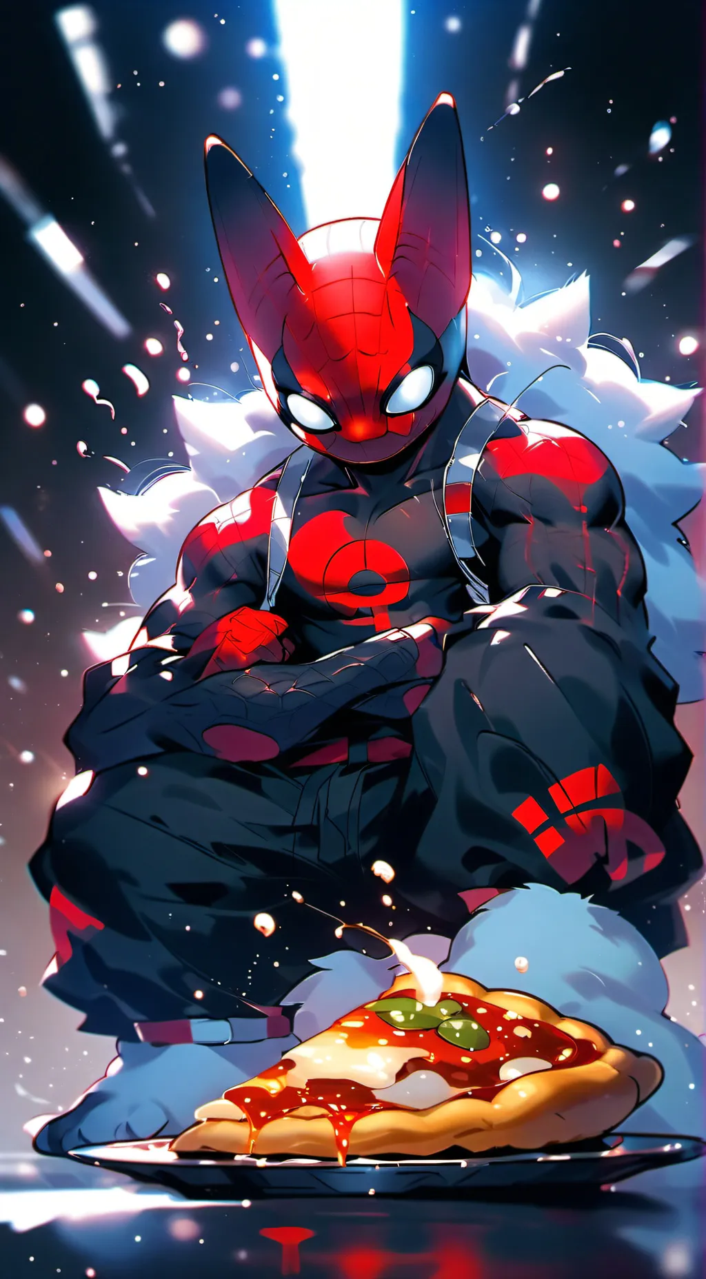 ai character: Deadpool Cat background