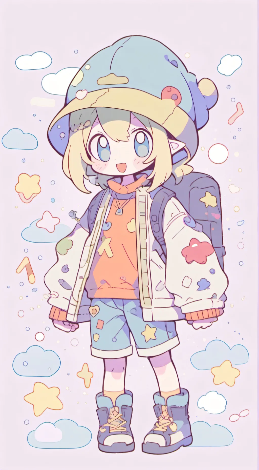 ai character: Sunlight and Astro background