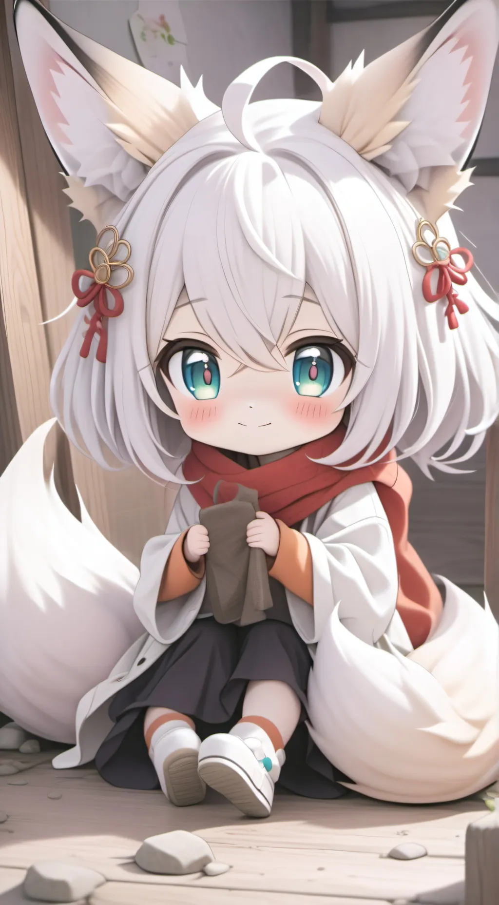 ai character: Red Fox Furry background