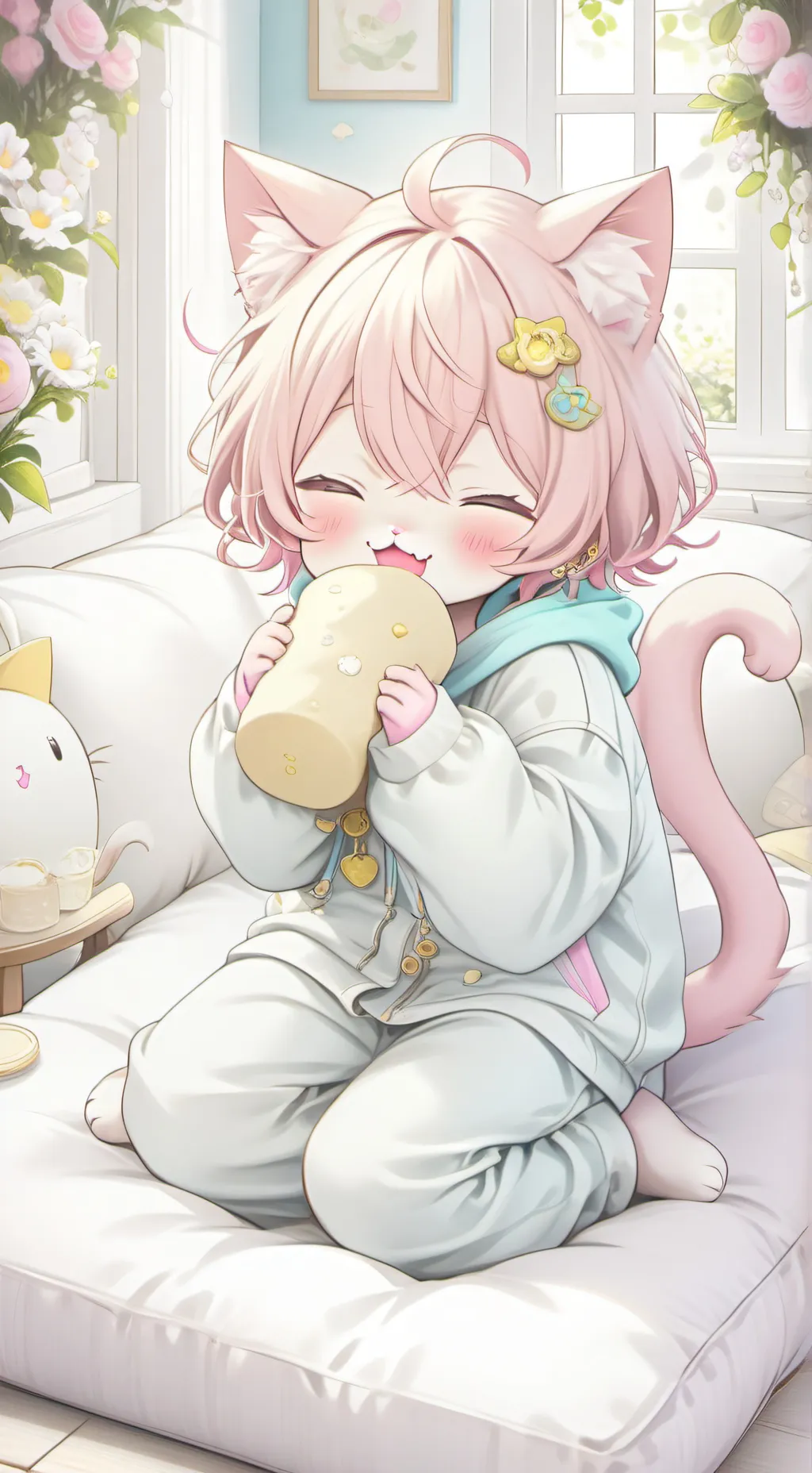 ai character: Kawaï Purr-fecto background