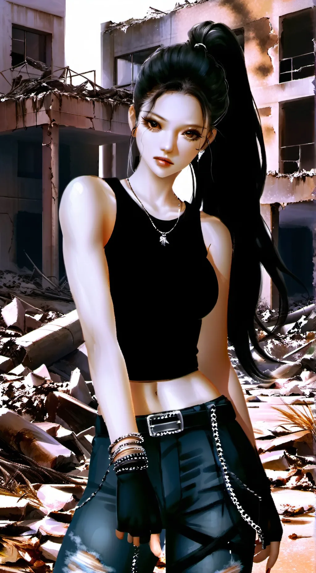 ai character: Zombie apocalypse  background