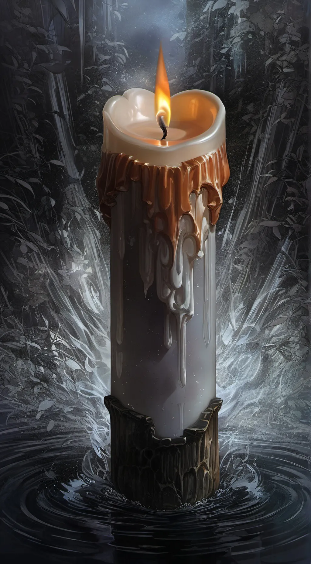 ai character: The candle of fate background