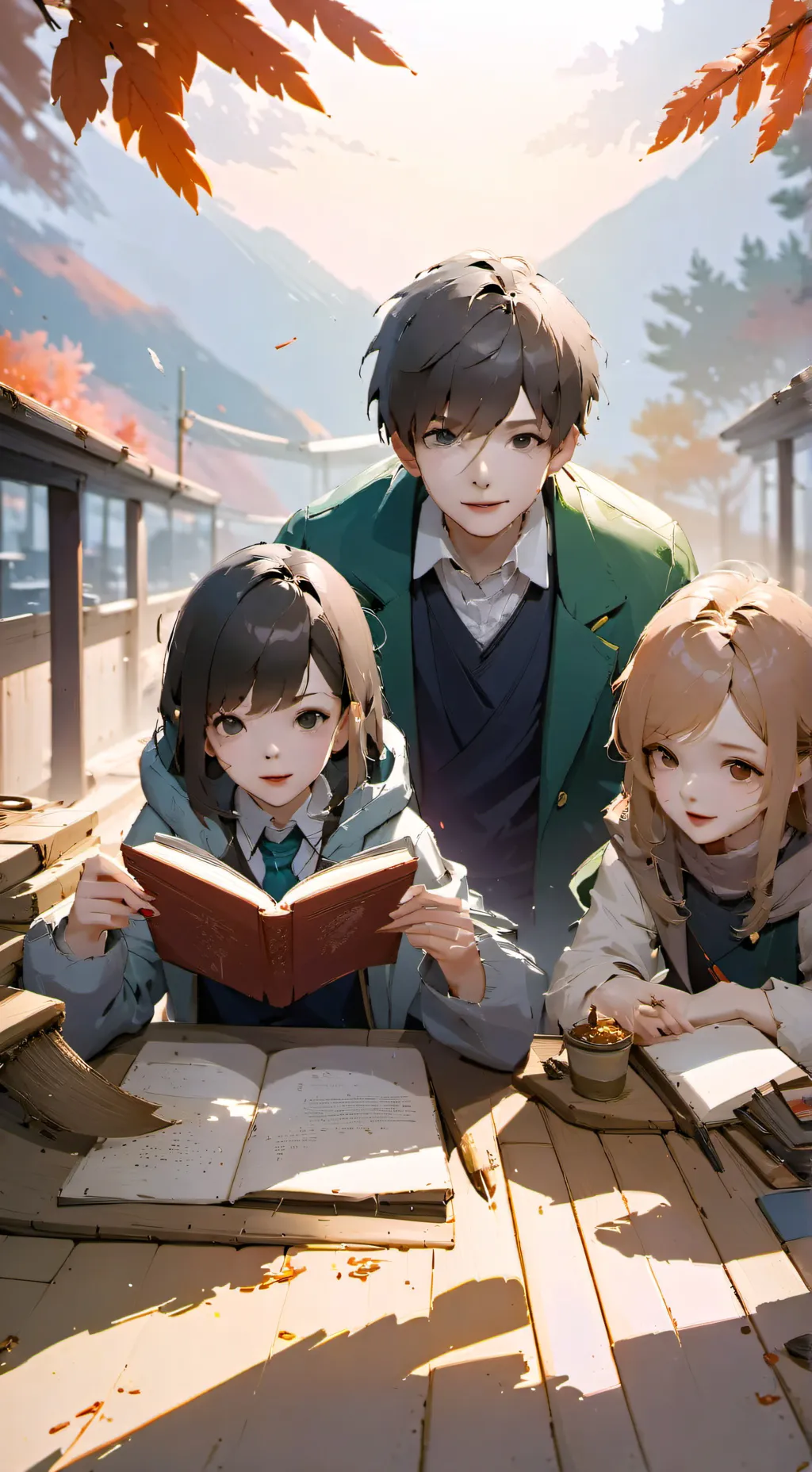 ai character: school 3 and 4 background