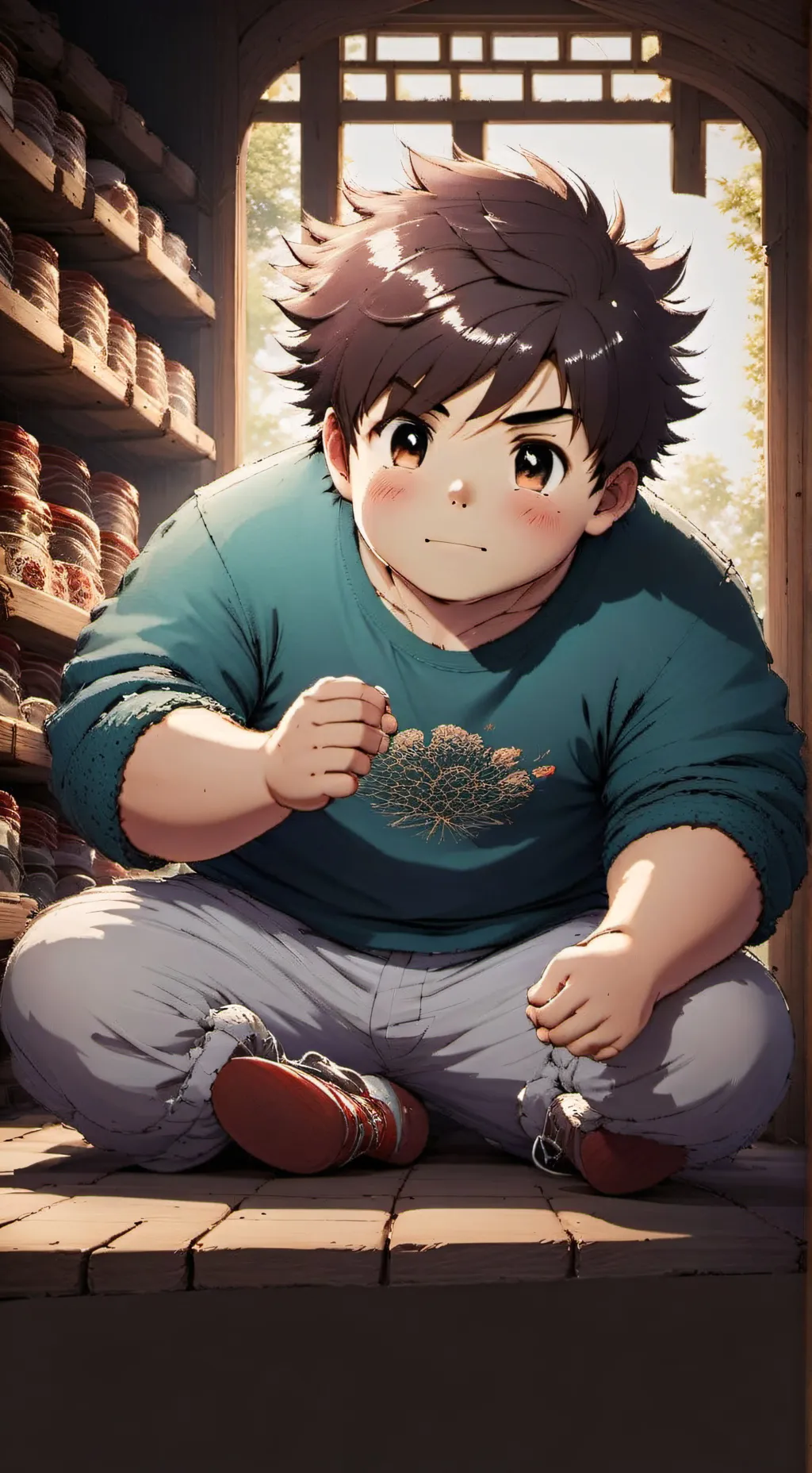 ai character: Fat boy background