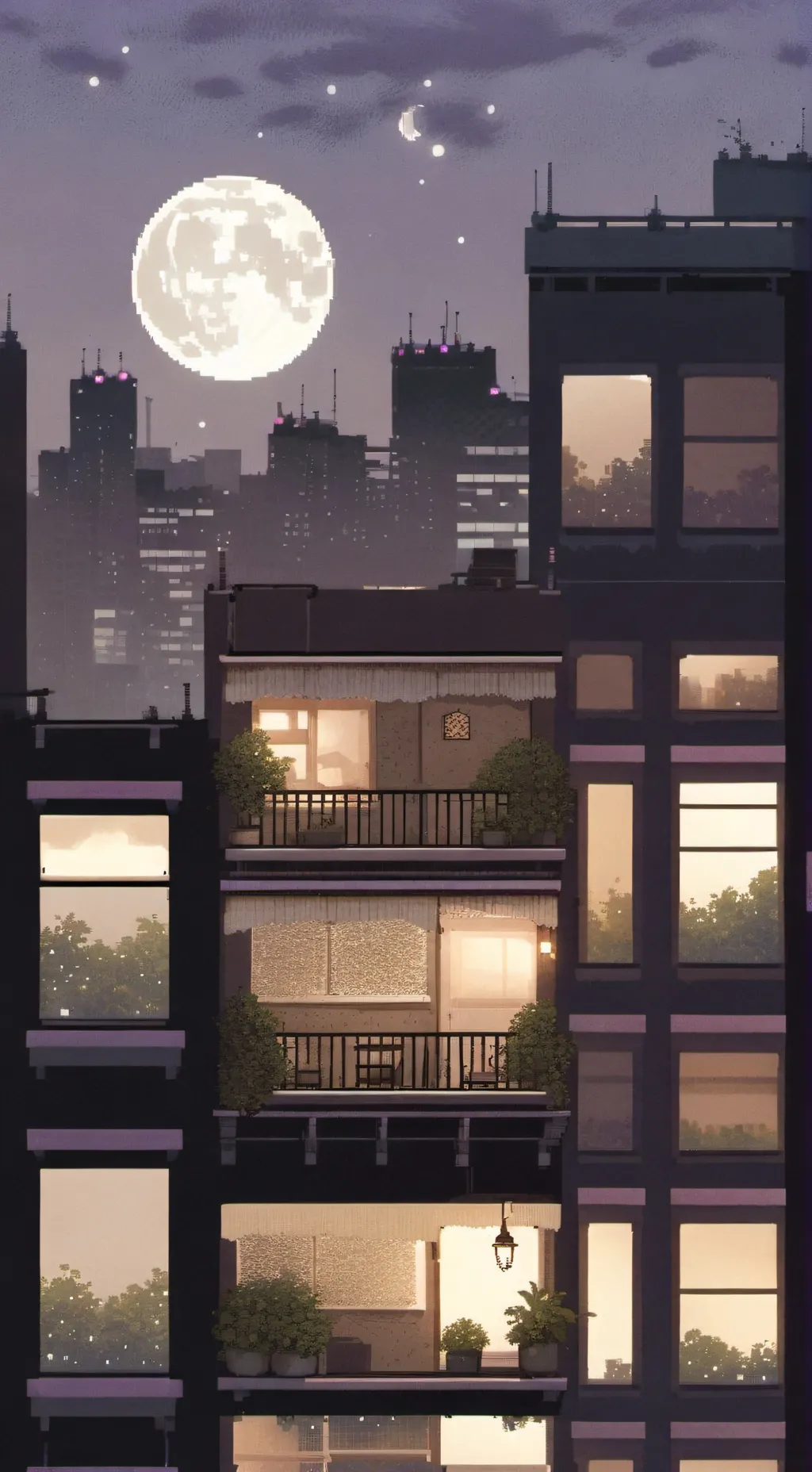 ai character: Night Time background