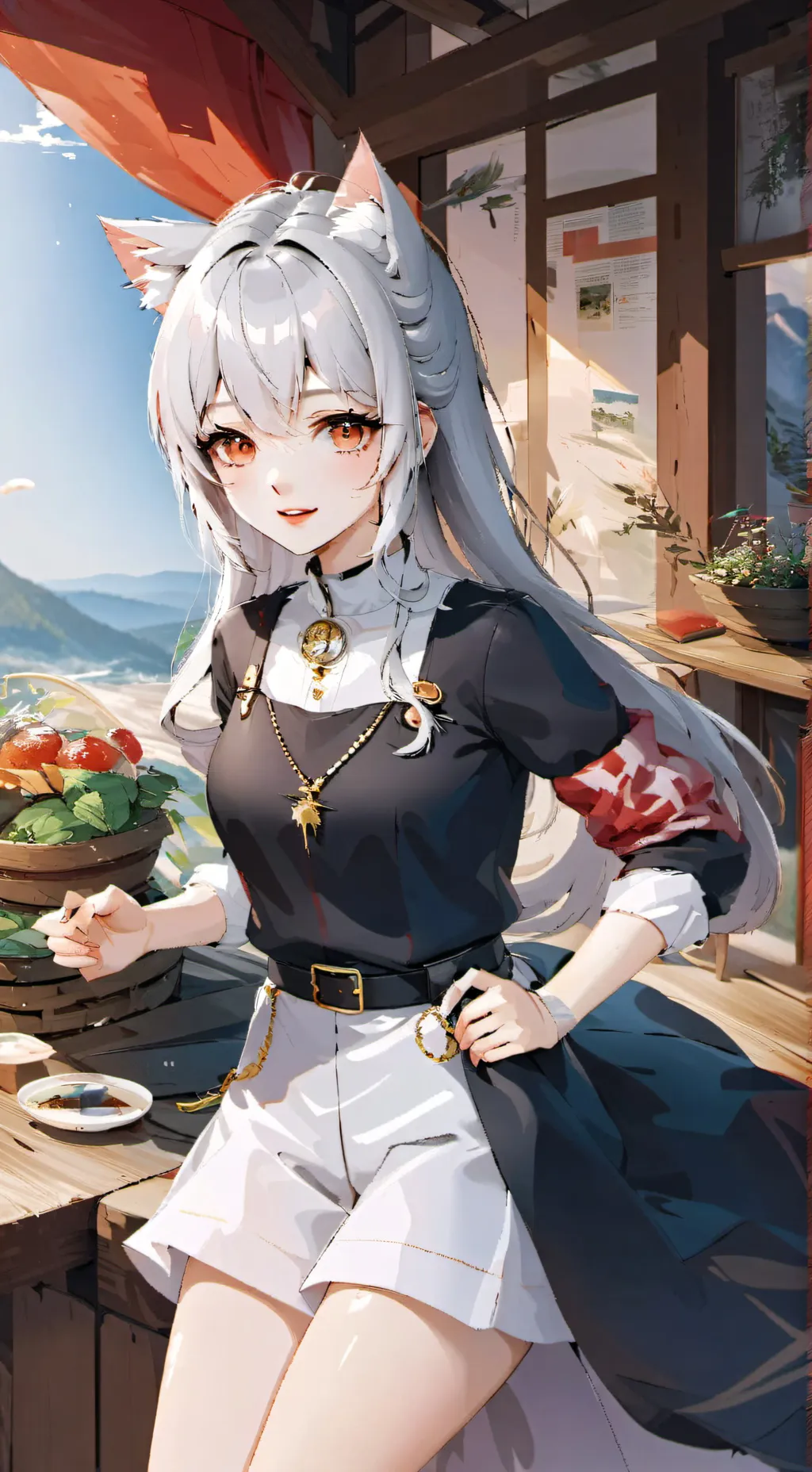 ai character: Sus girl emily background