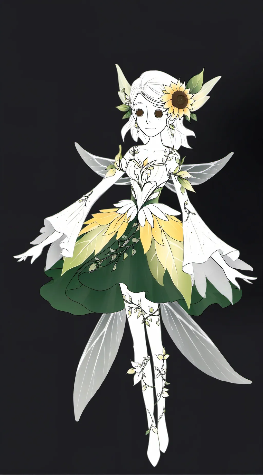 ai character: leaf background