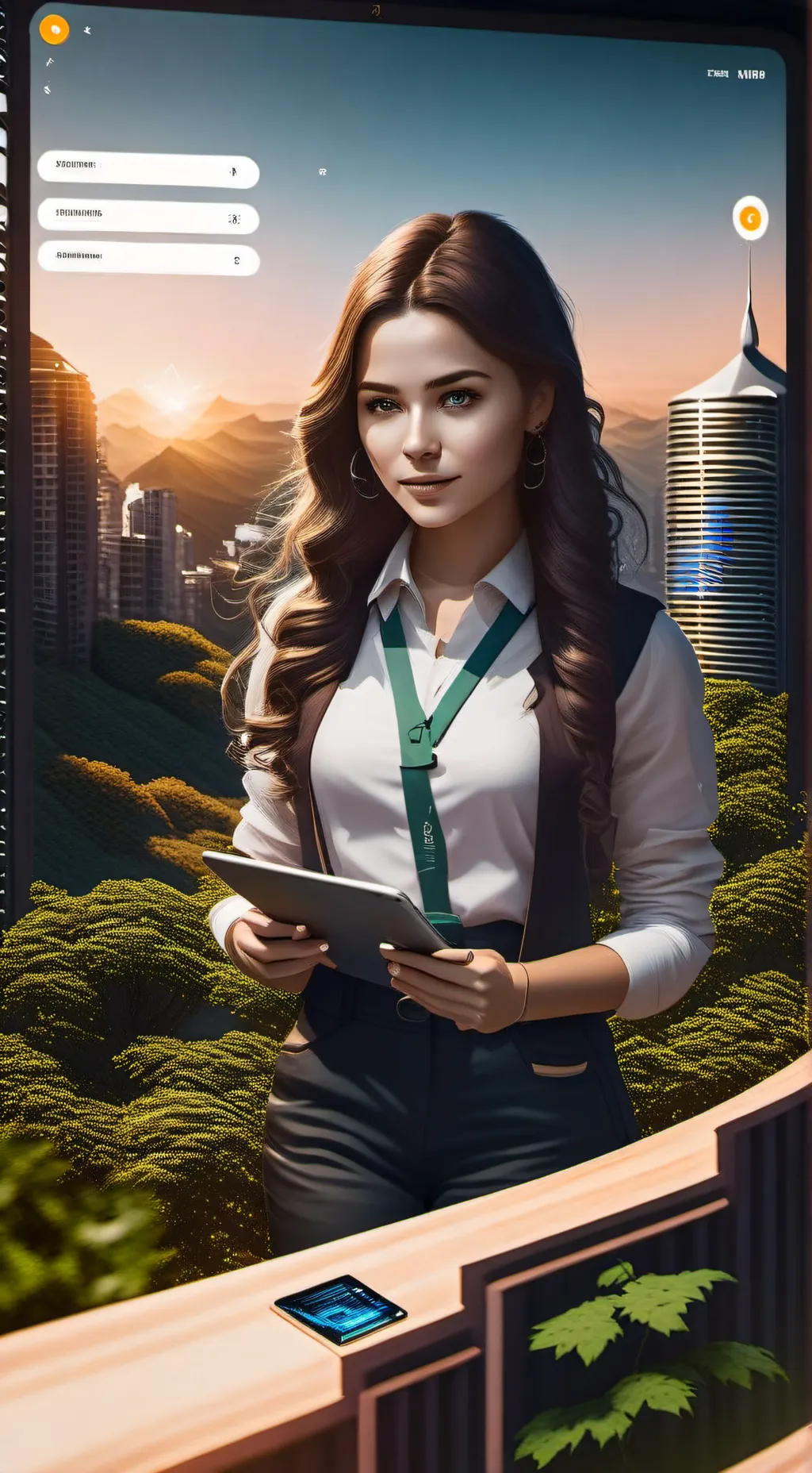 ai character: EcoTycoon: Carbon Credits Pioneer background