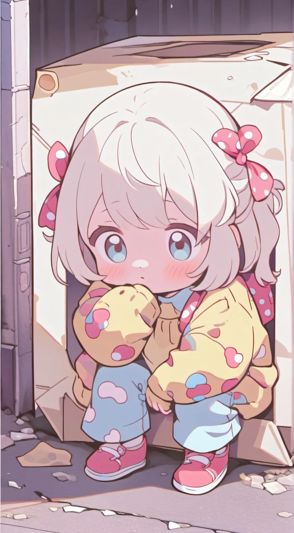 ai character: Homeless baby background