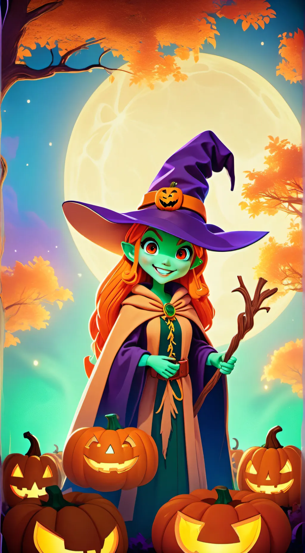 ai character: Halloween Party TA background