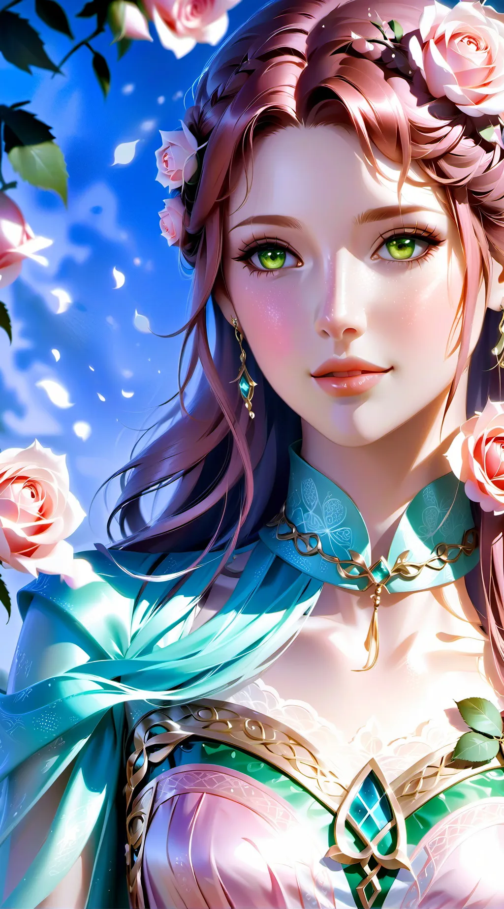 ai character: Angel Sienna  background