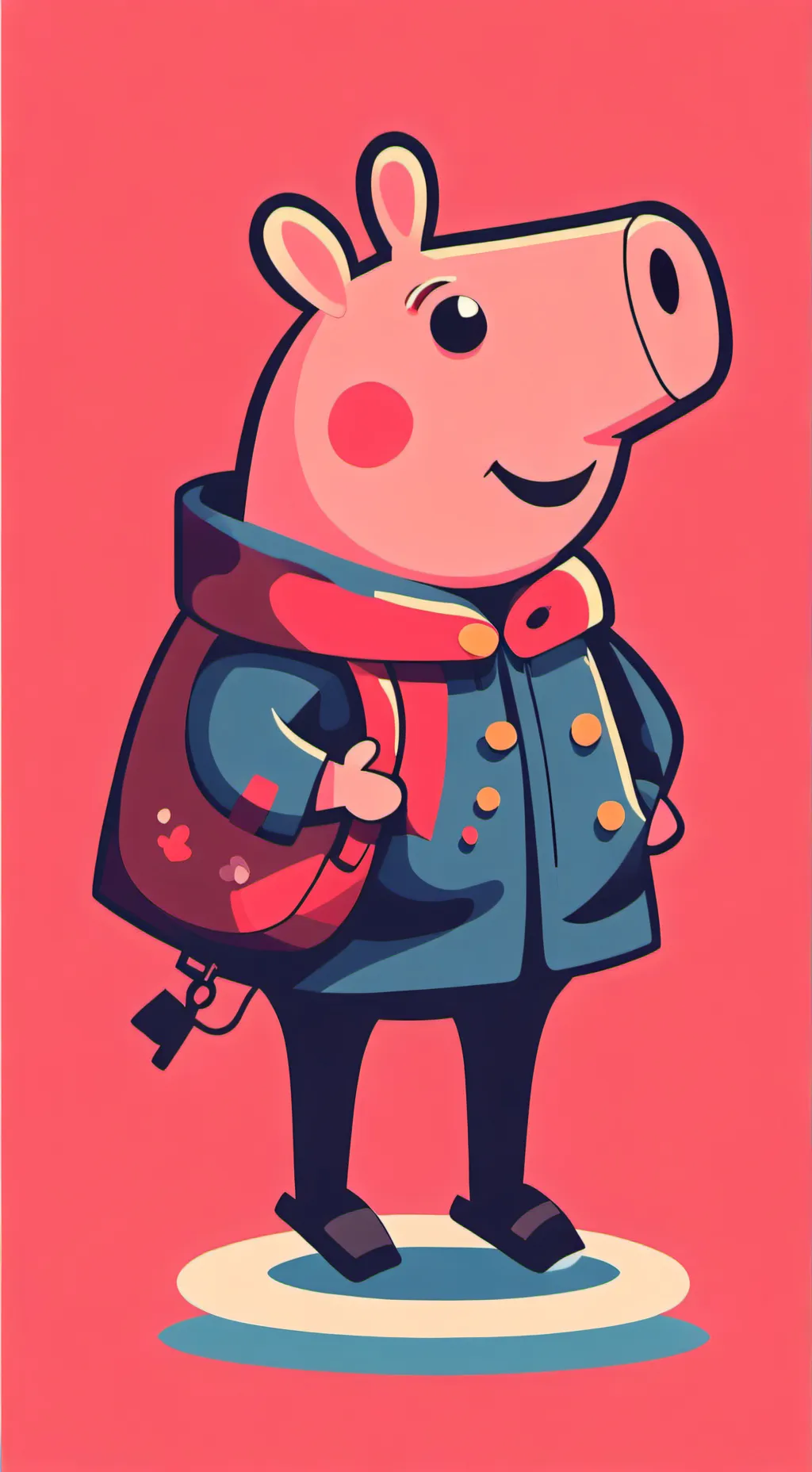 ai character: Peppa la chancha background