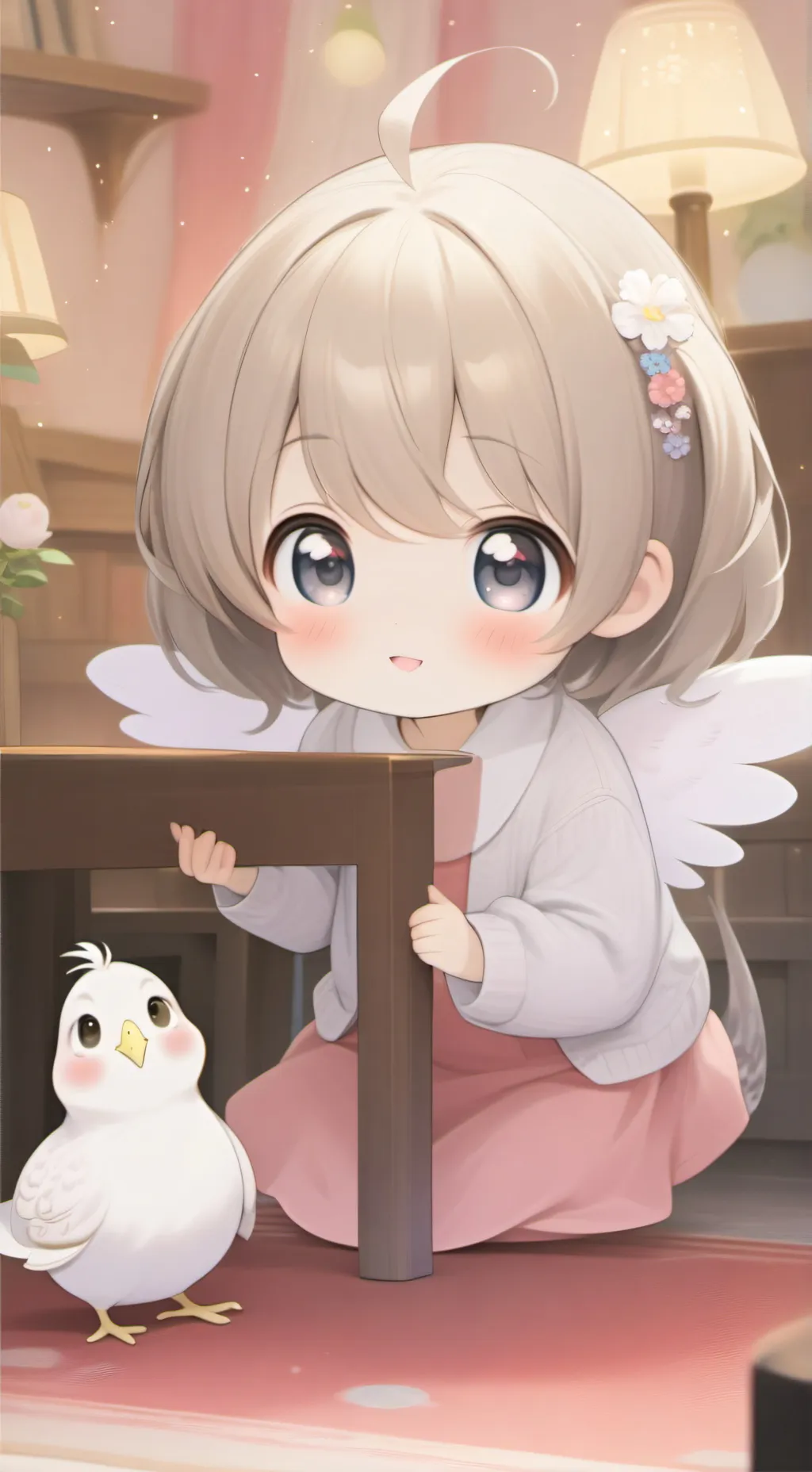 ai character: Quirky Quail Spirit background