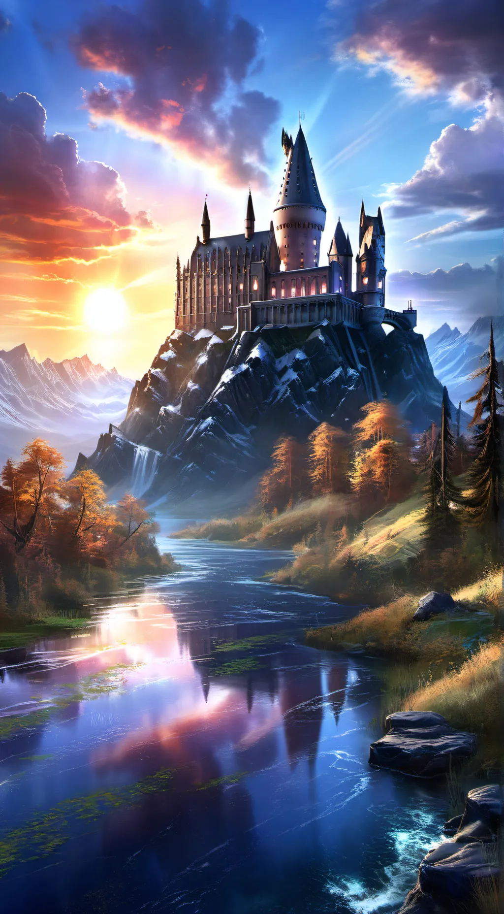 ai character: Hogwarts  background