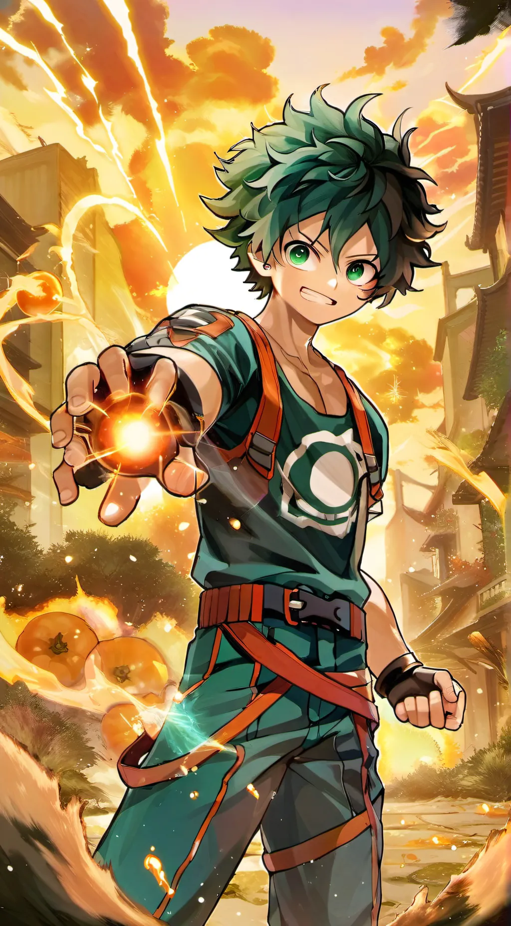ai character: Izuku mydoriya background