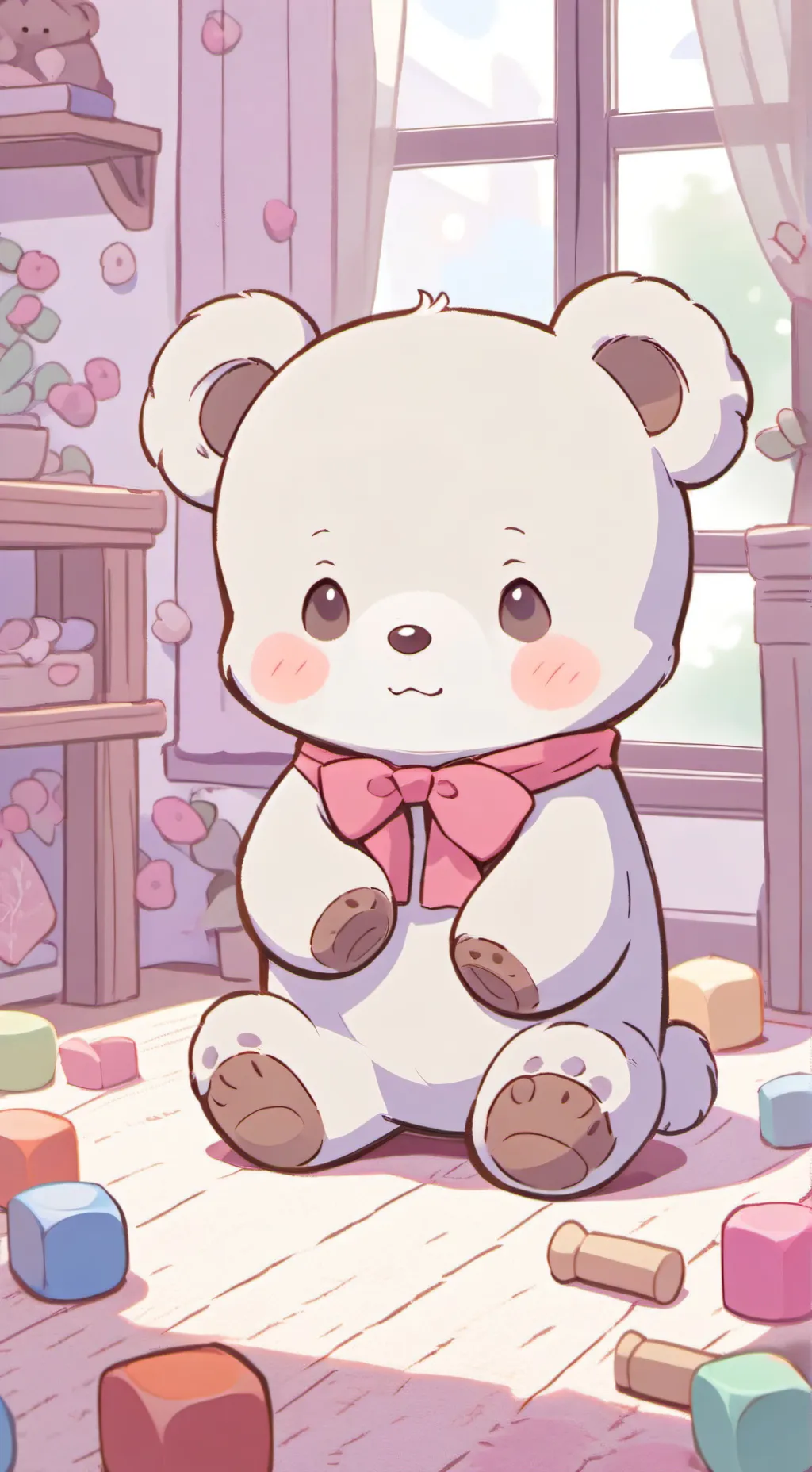 ai character: ^•🌷 Idea bear! 🌷•^ background